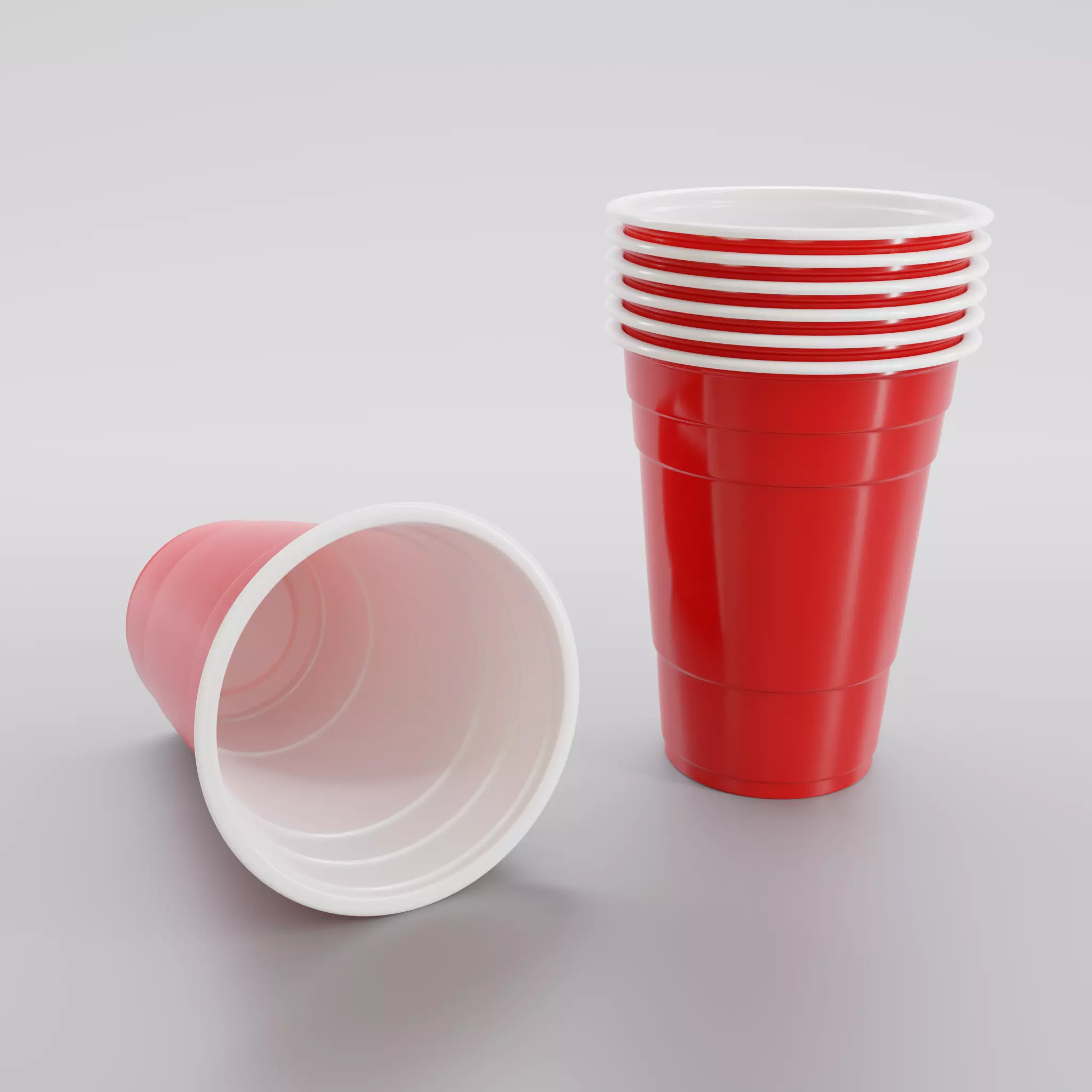 Red Plastic Cup 3D model