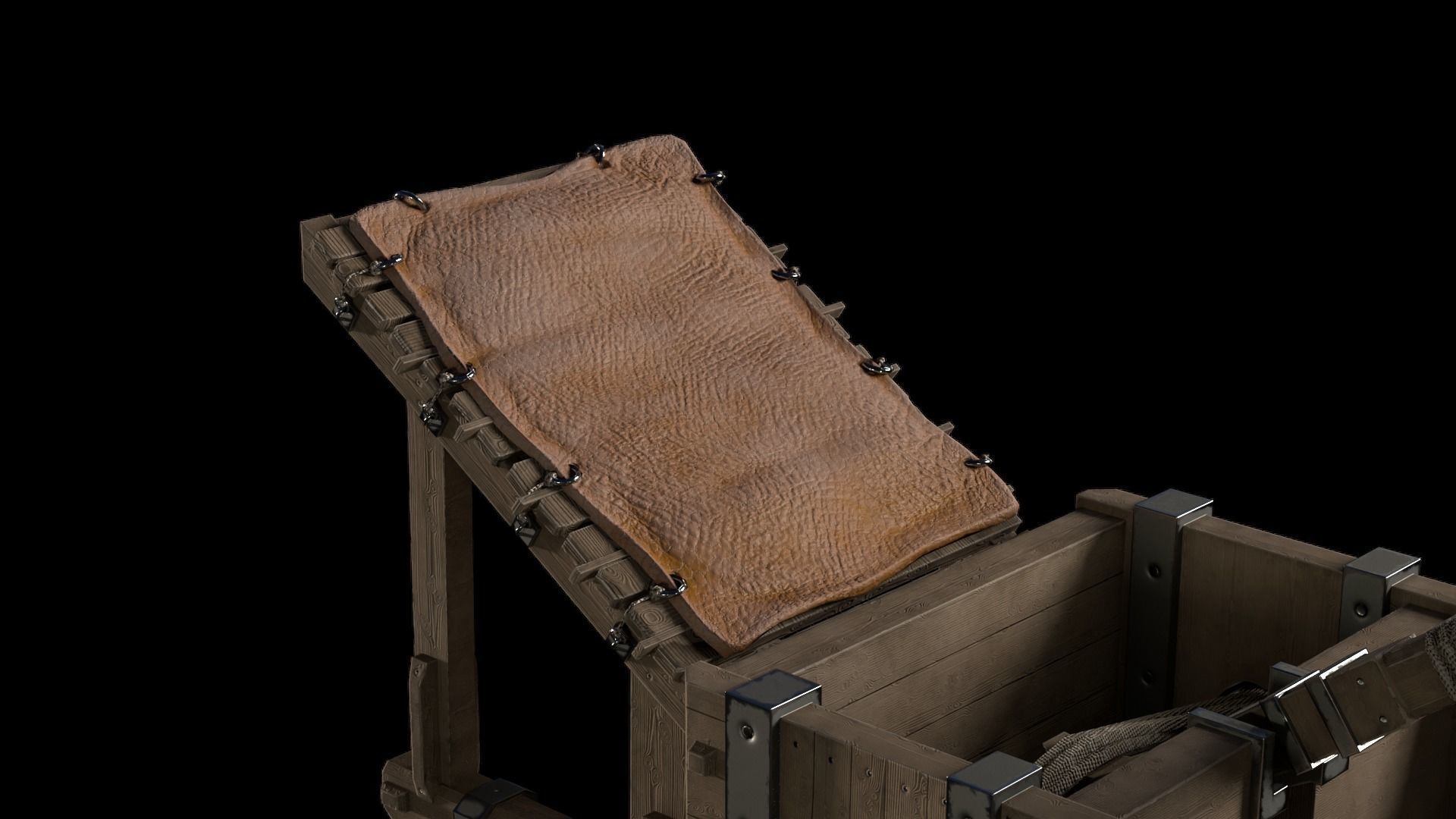 Medieval Siege Weapon - Onager Low-poly 3D model_6