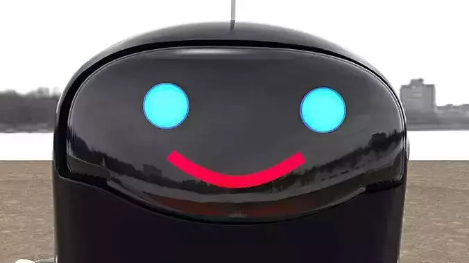One wheel Robot Rigged  3D model