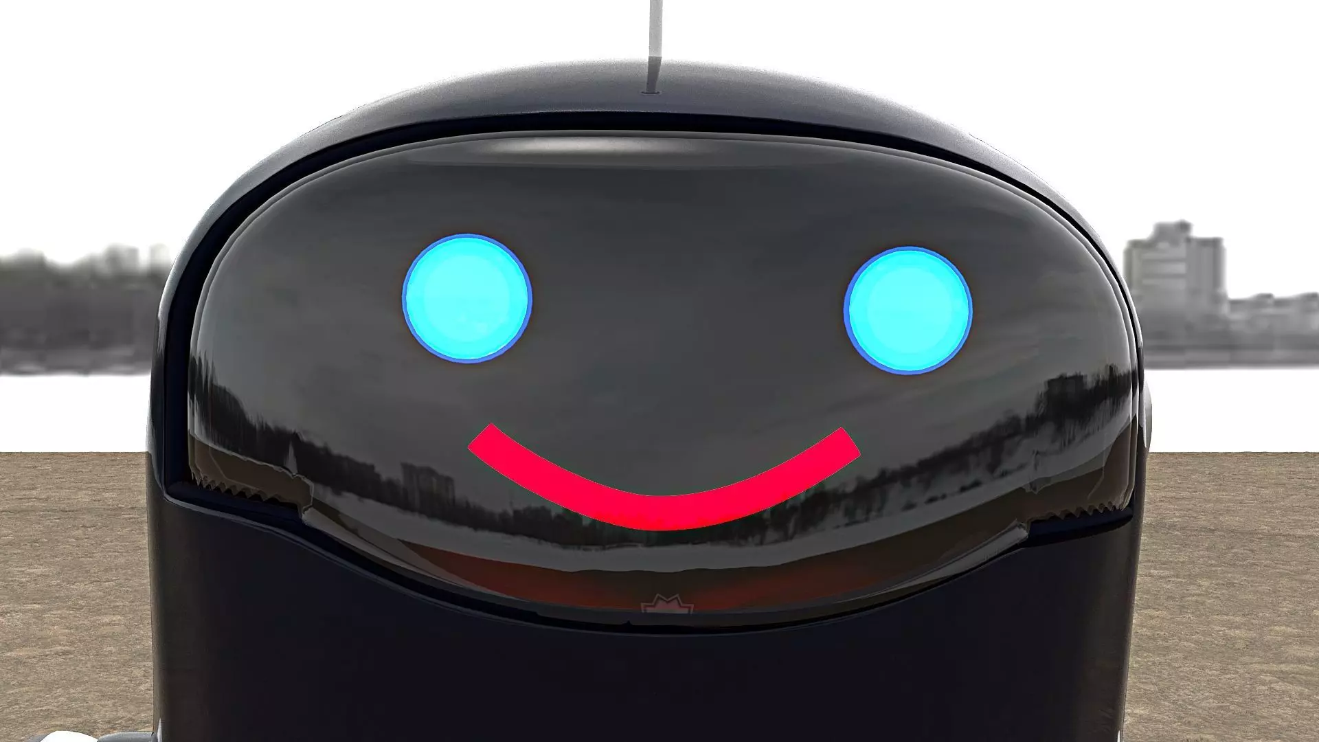 One wheel Robot Rigged  3D model_0