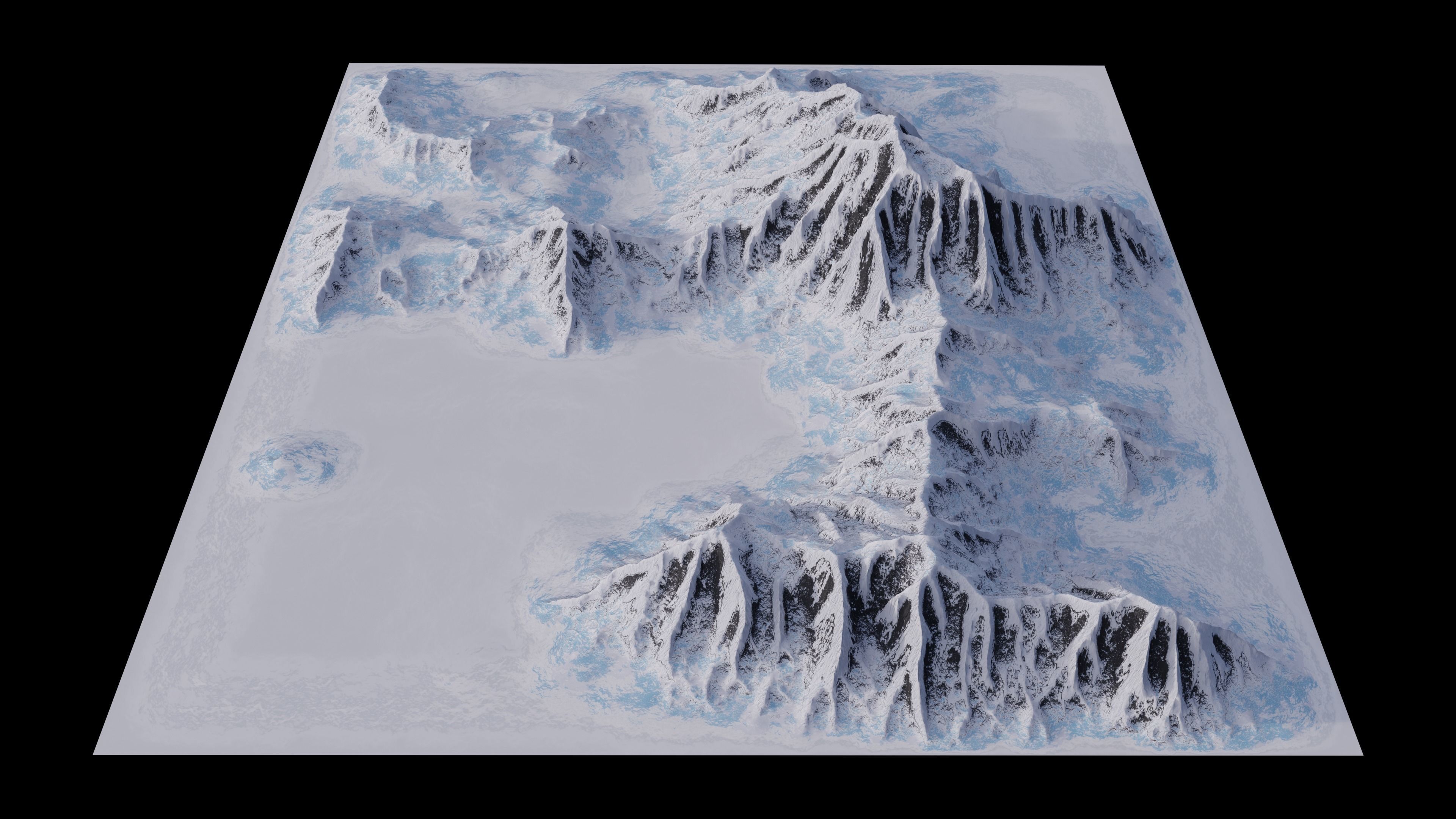 Snowy Mountain 1K 2K 4K 8K Res 3D model_6