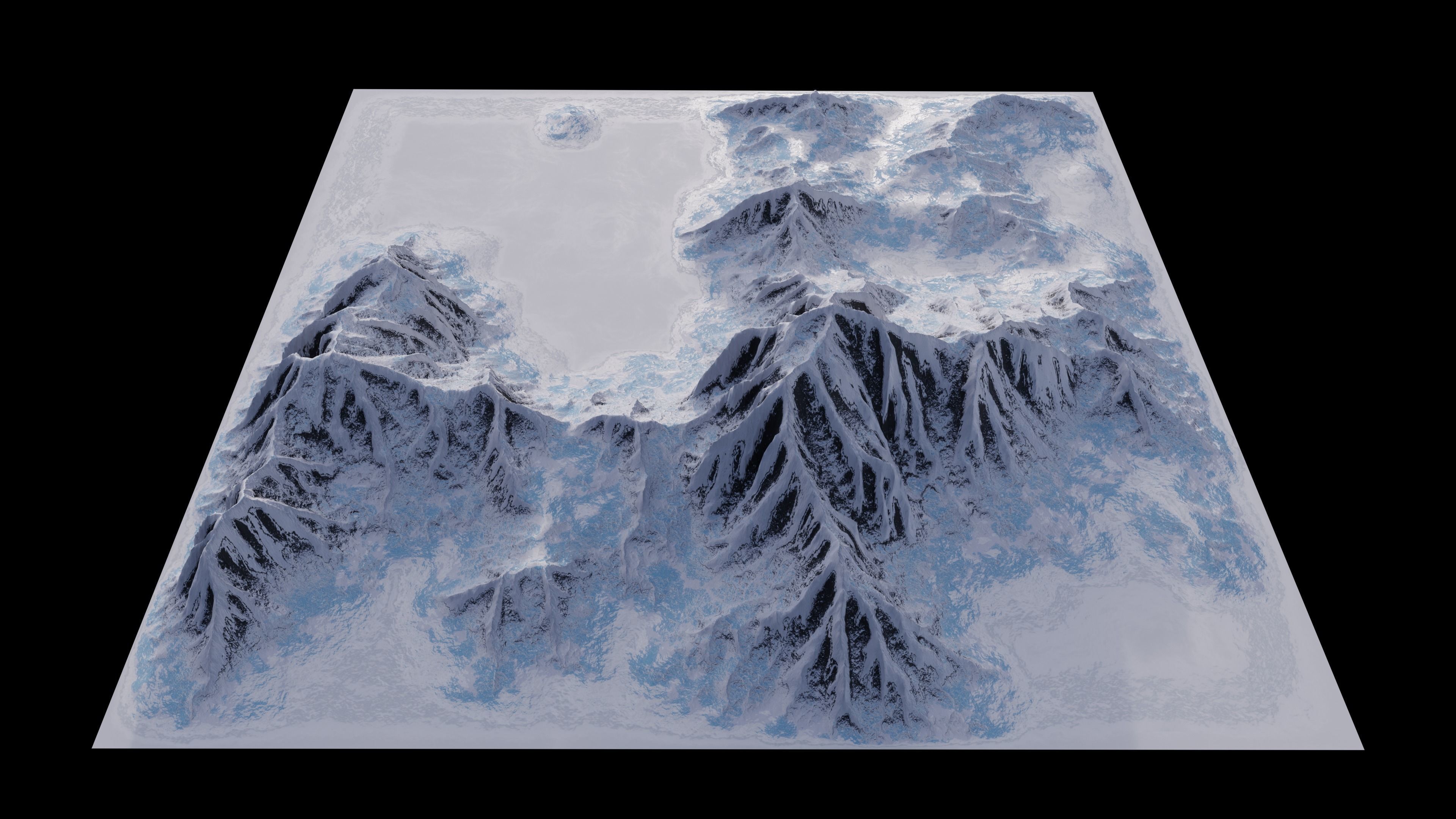 Snowy Mountain 1K 2K 4K 8K Res 3D model_5