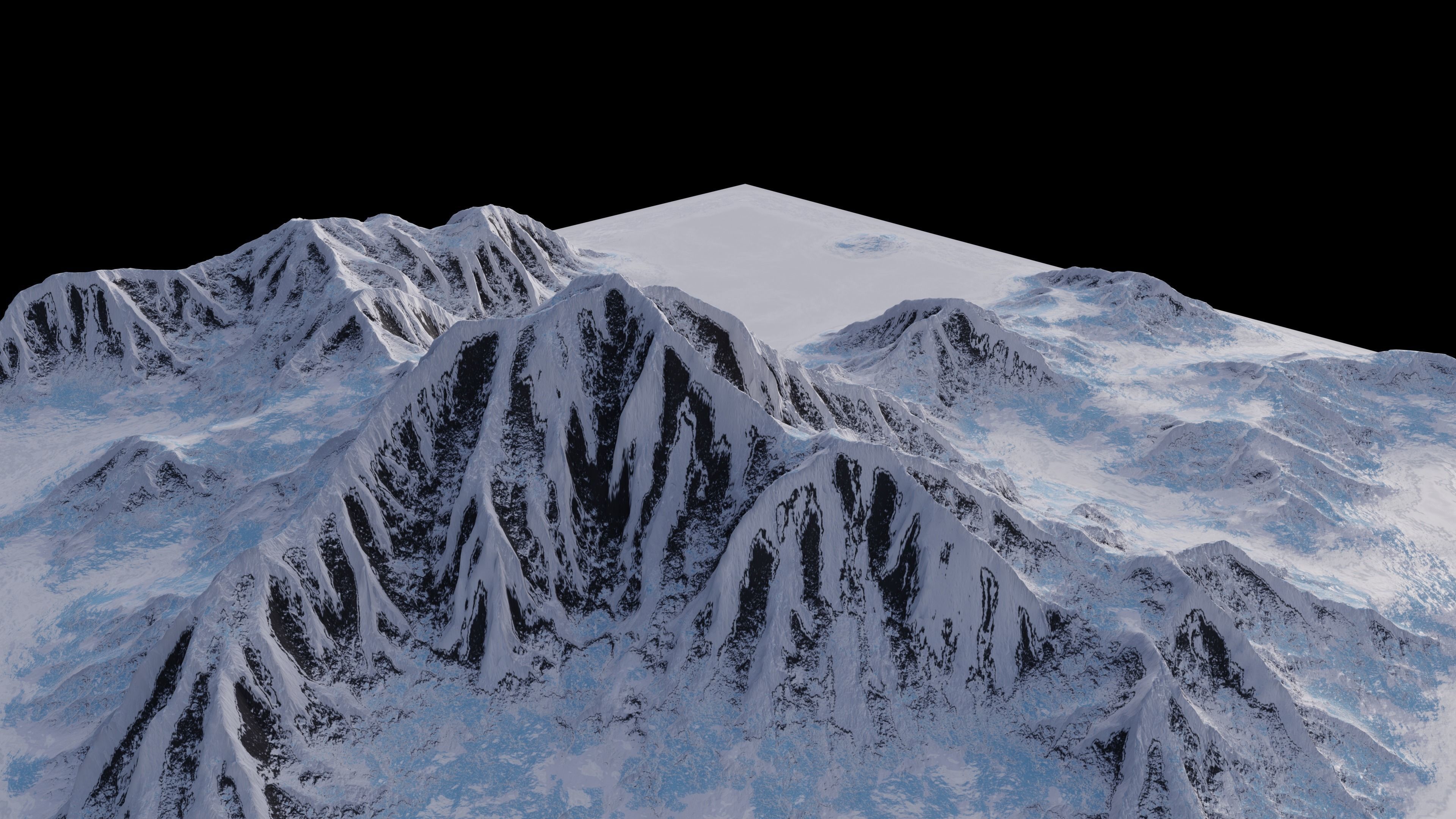 Snowy Mountain 1K 2K 4K 8K Res 3D model_3
