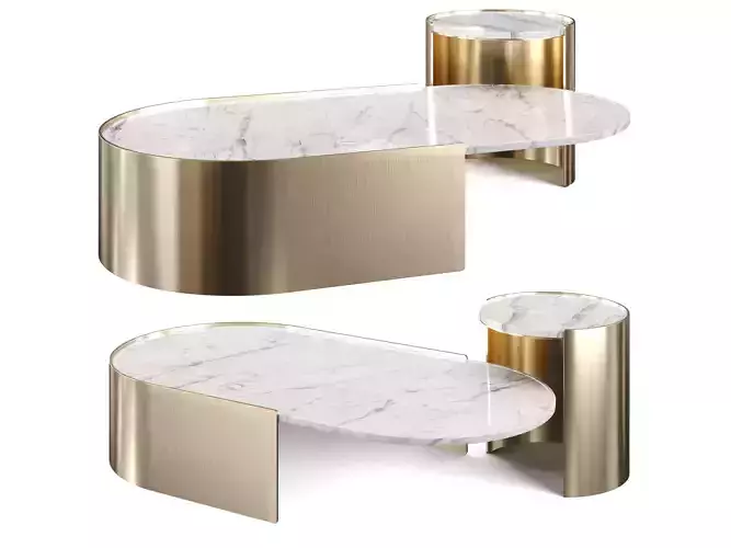 Guastalla Oval marble coffe table by IOC