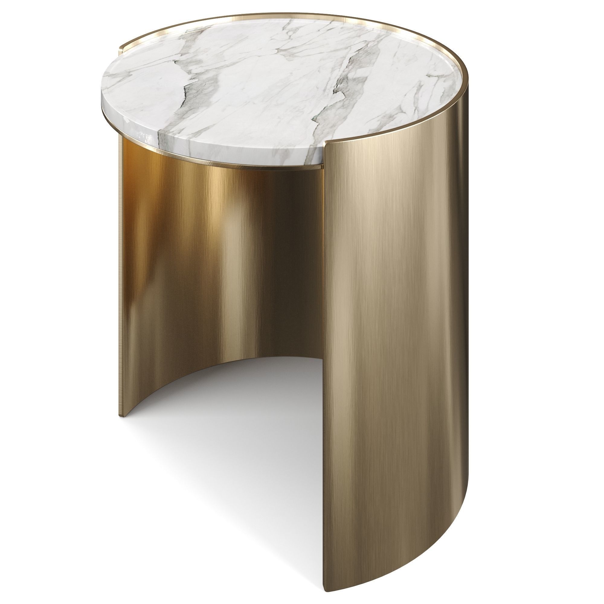 Guastalla Oval marble coffe table by IOC 3D model_1