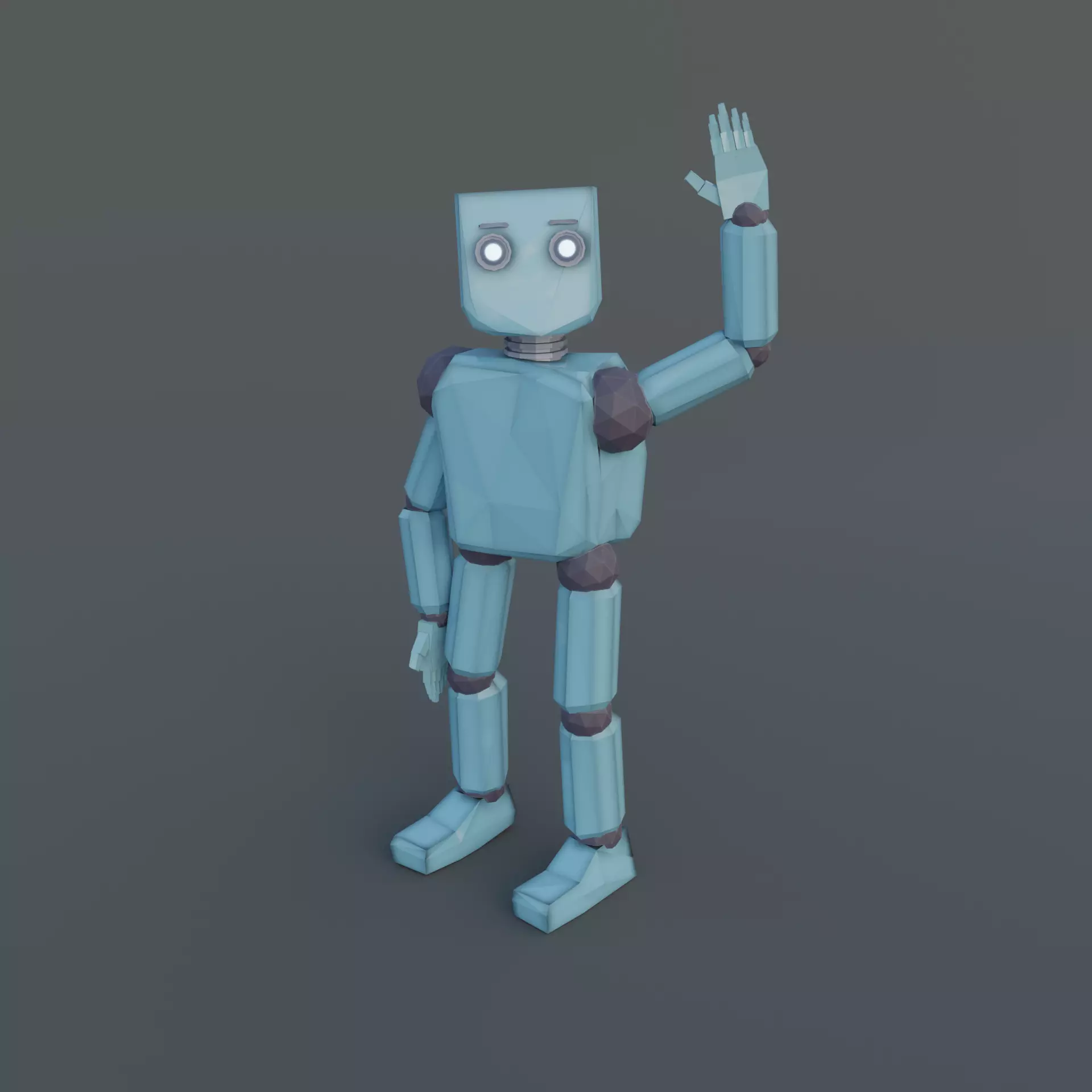 Blizmo Cute Robot Low-poly 3D model