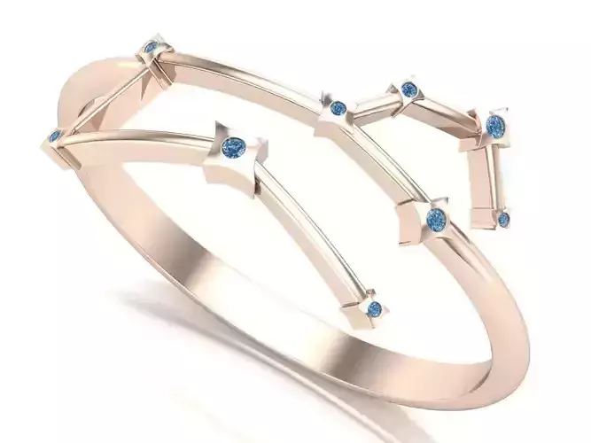 Horse constellation ring 3D print model