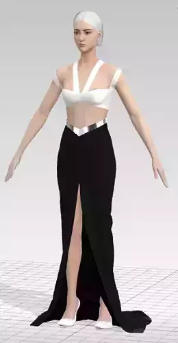 Knit heavy jersey fabric detail dress 