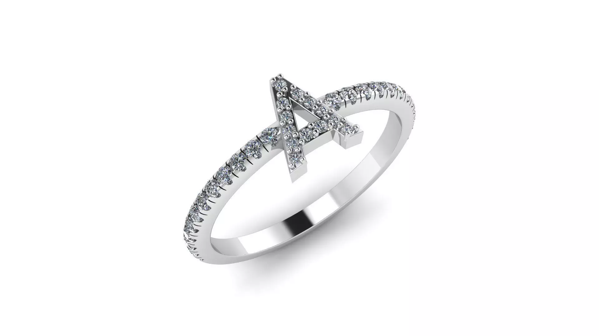 Alphabet Diamond Rings A 3D print model