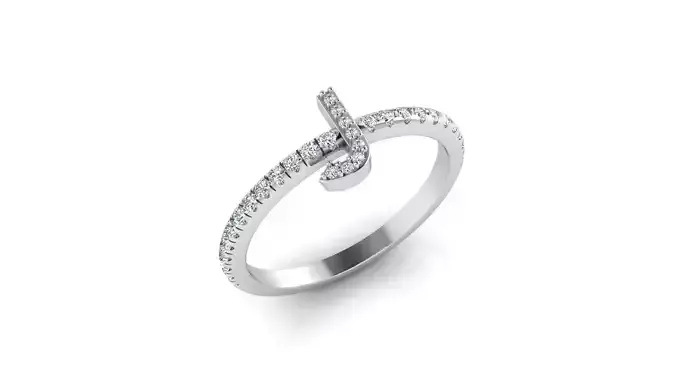Alphabet Diamond Rings J 3D print model