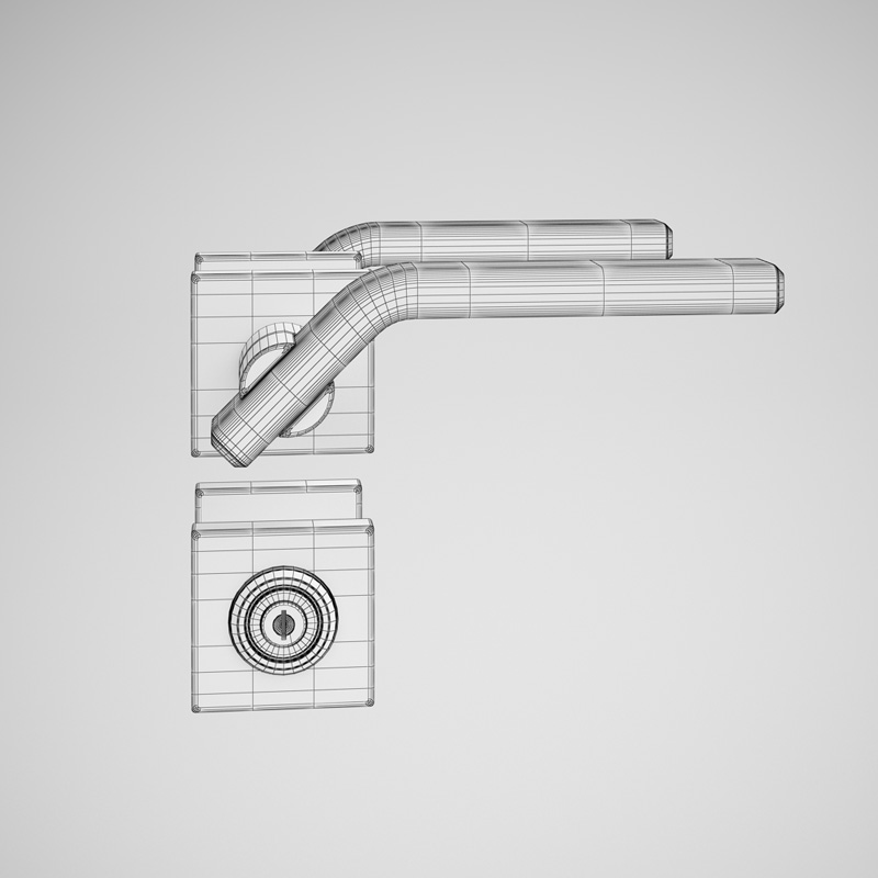 CGAxis Door Handle 3D model_1