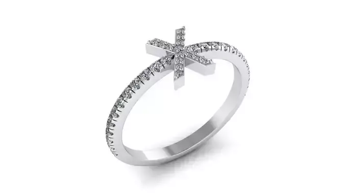 Alphabet Diamond Rings X 3D print model