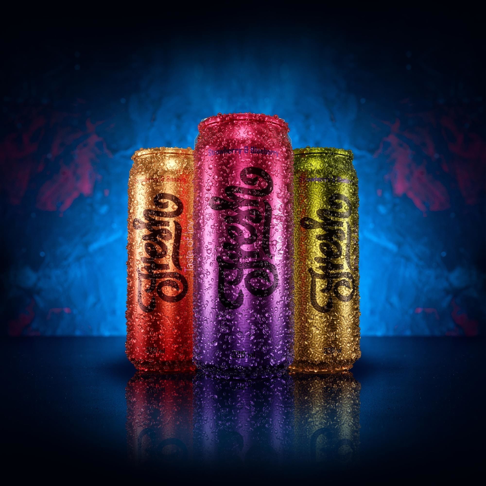 Soda Can Set with Droplets 3D model_15