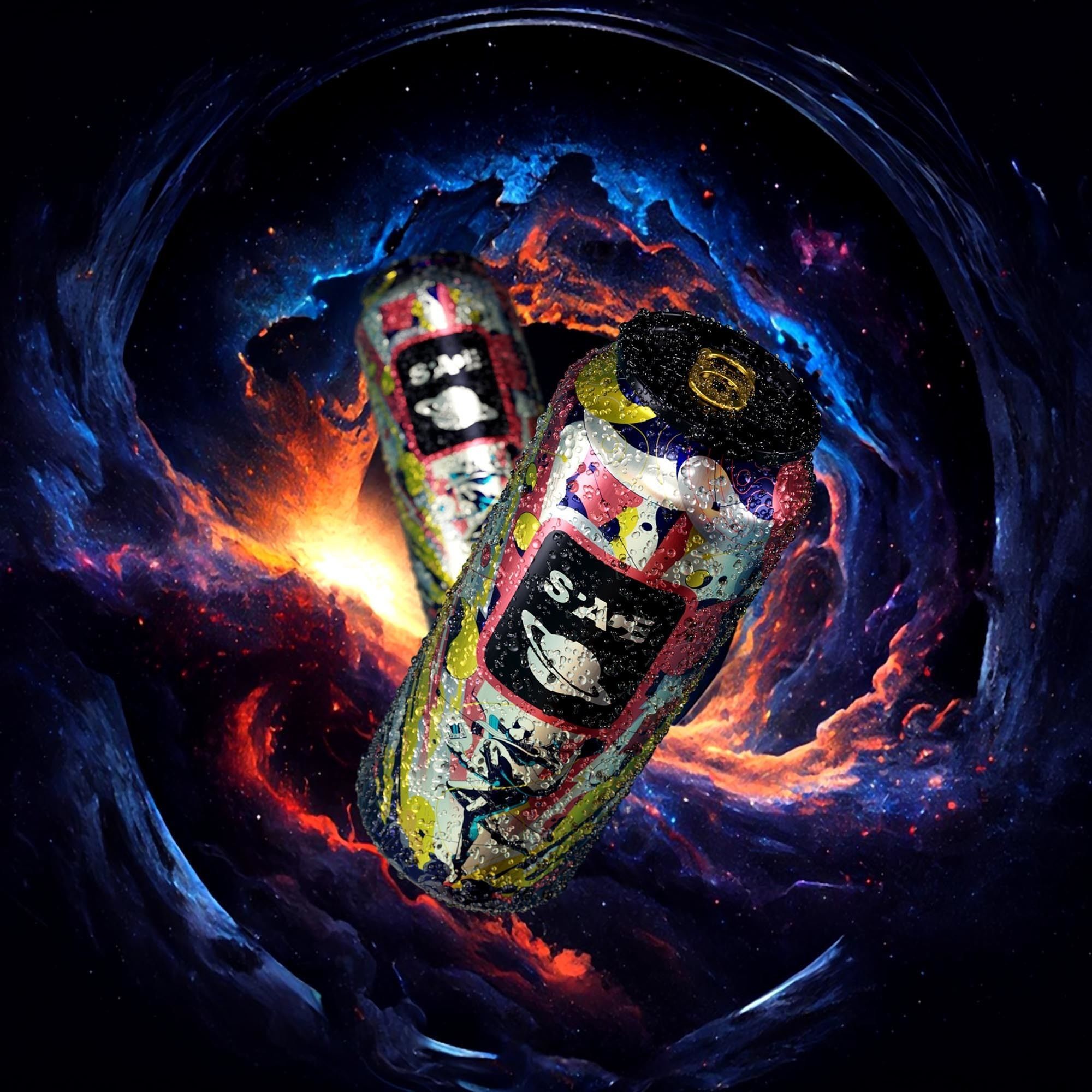 Soda Can Set with Droplets 3D model_21