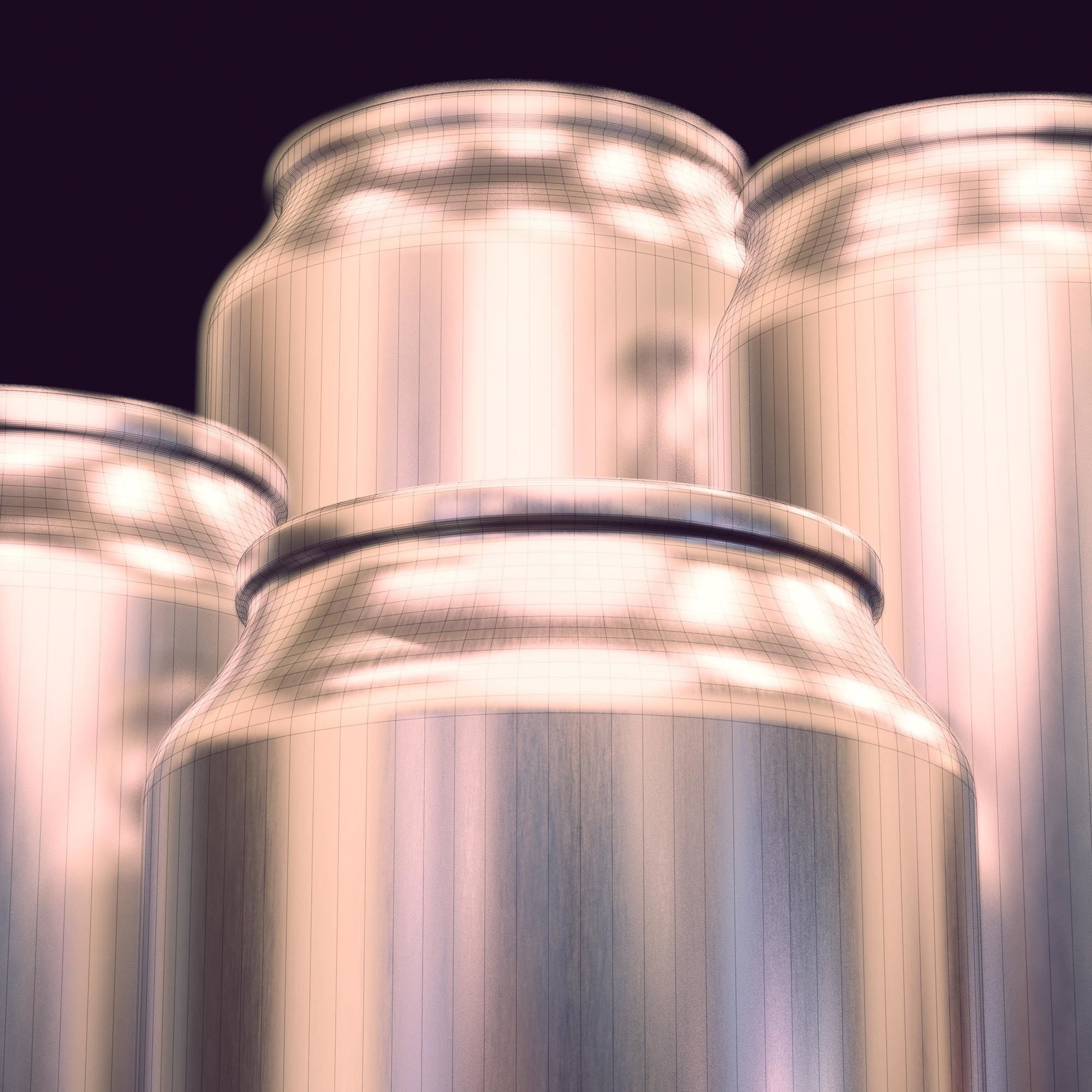Soda Can Set with Droplets 3D model_13