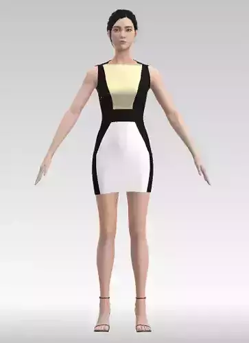 Dress hourglass  black gold detail