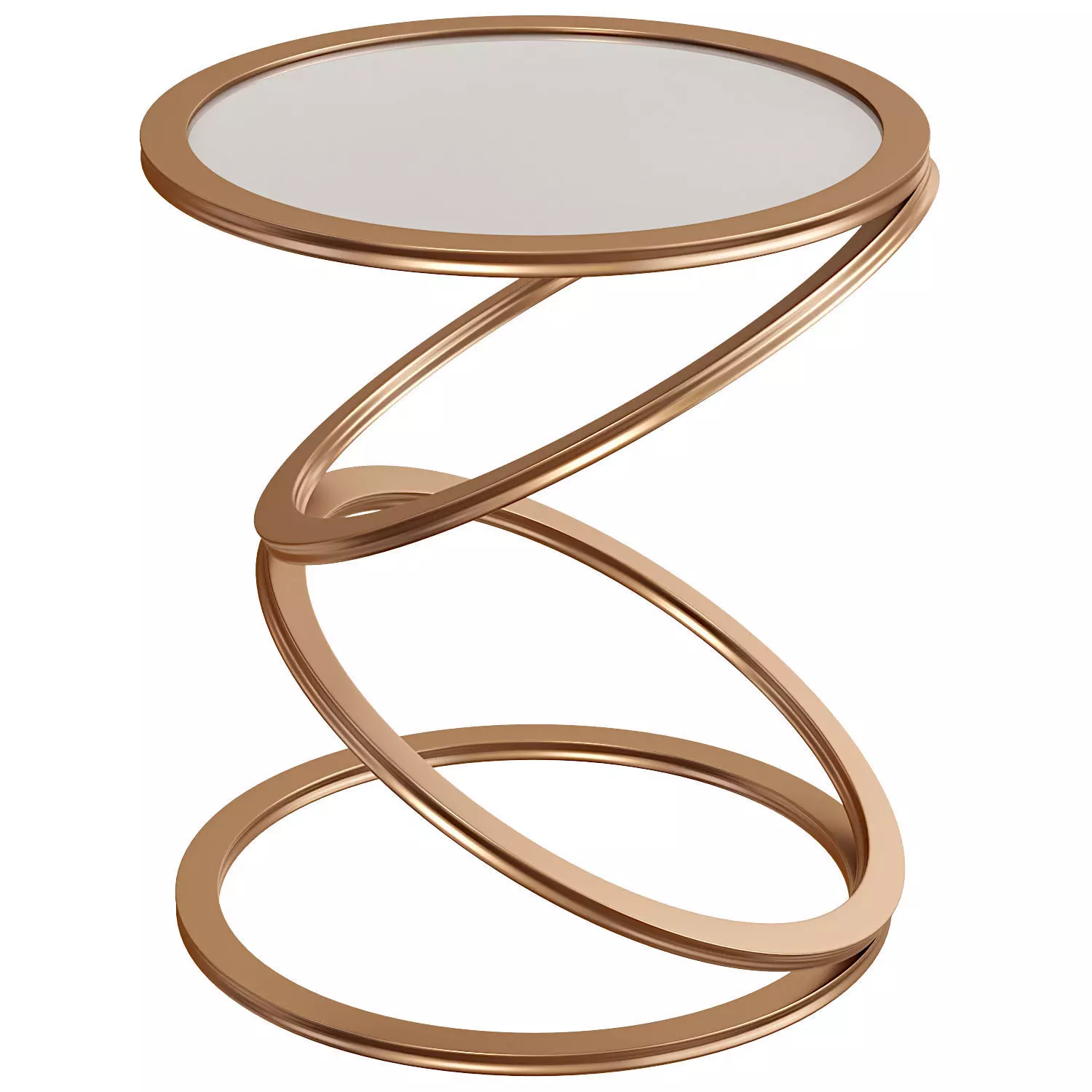 Grec Metal Round Side Table 3D model_0
