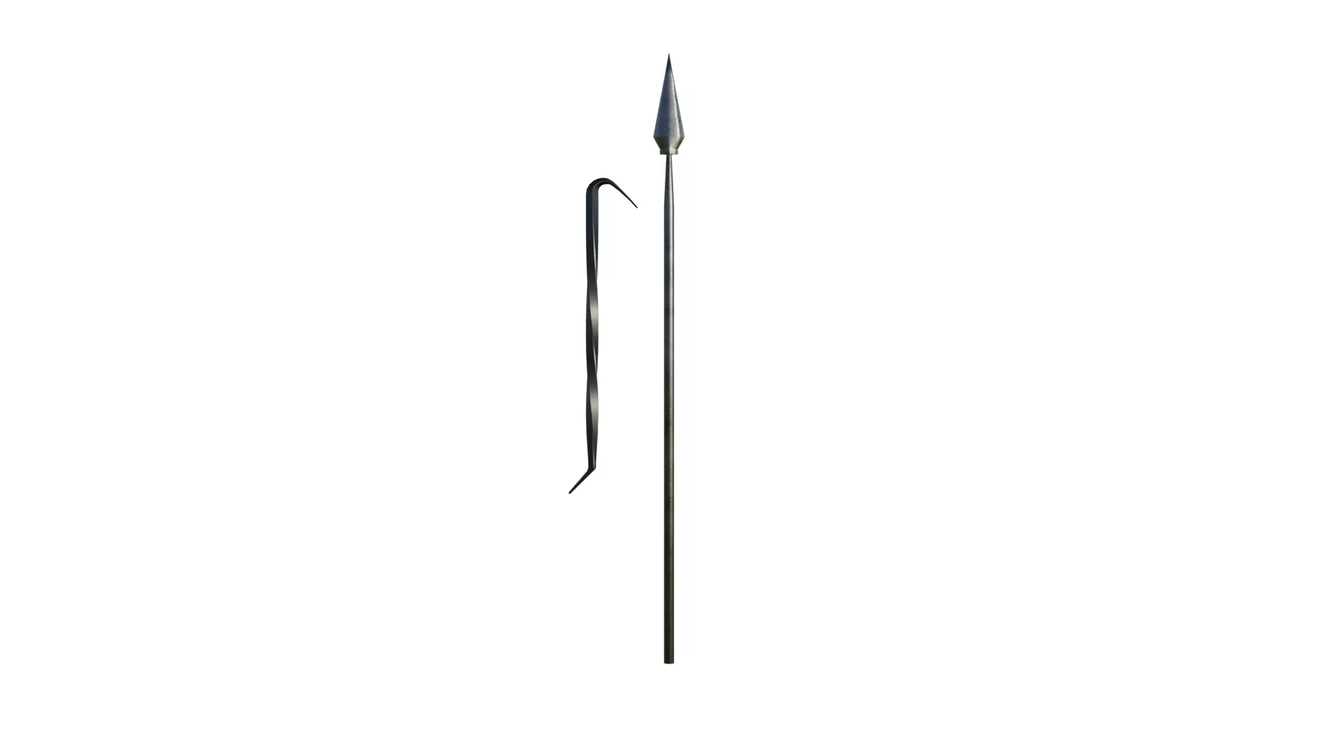 spear and hook Free low-poly 3D model