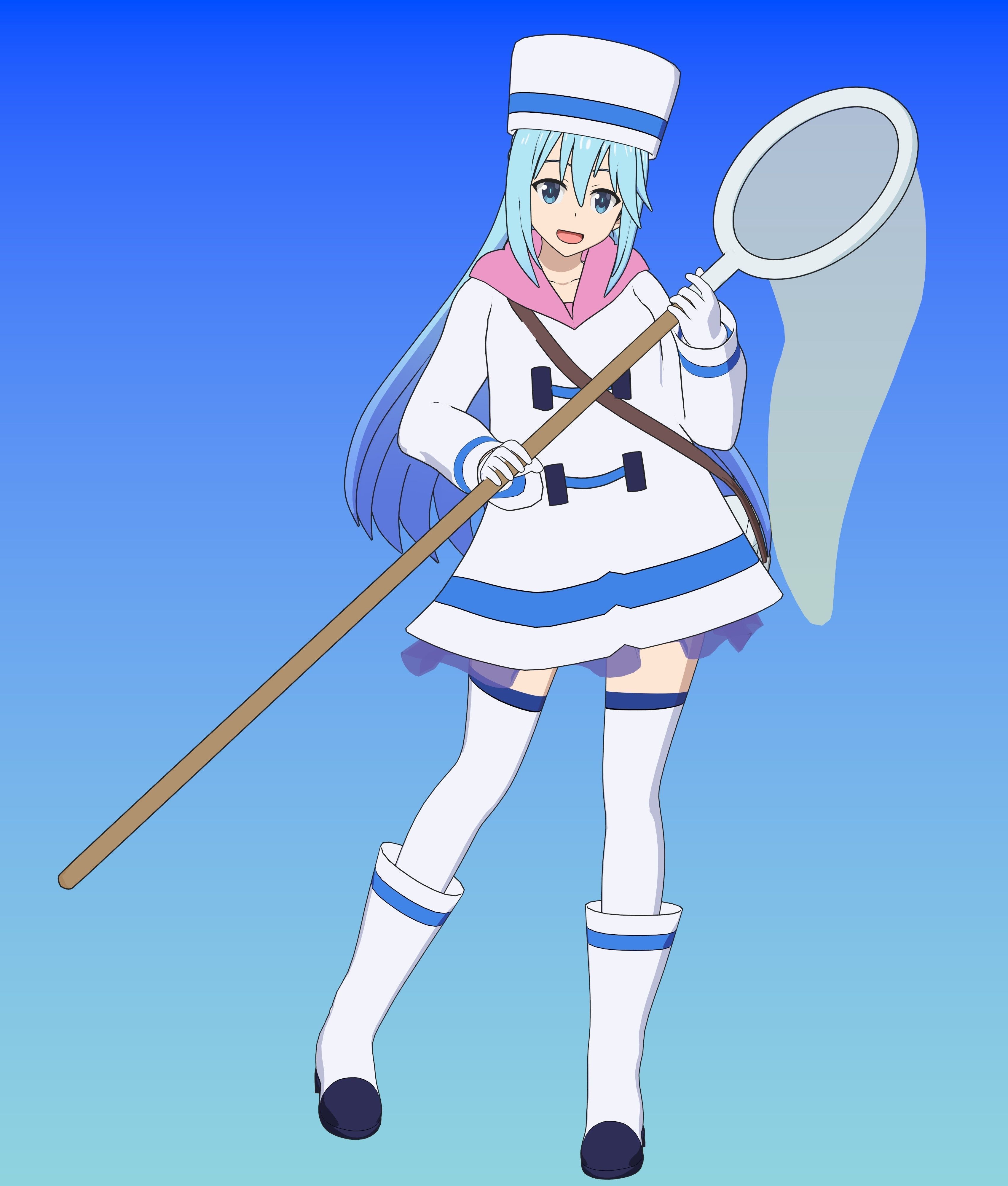 Pack Aqua Goddess - Konosuba - 3D Model Blender Low-poly 3D model_3