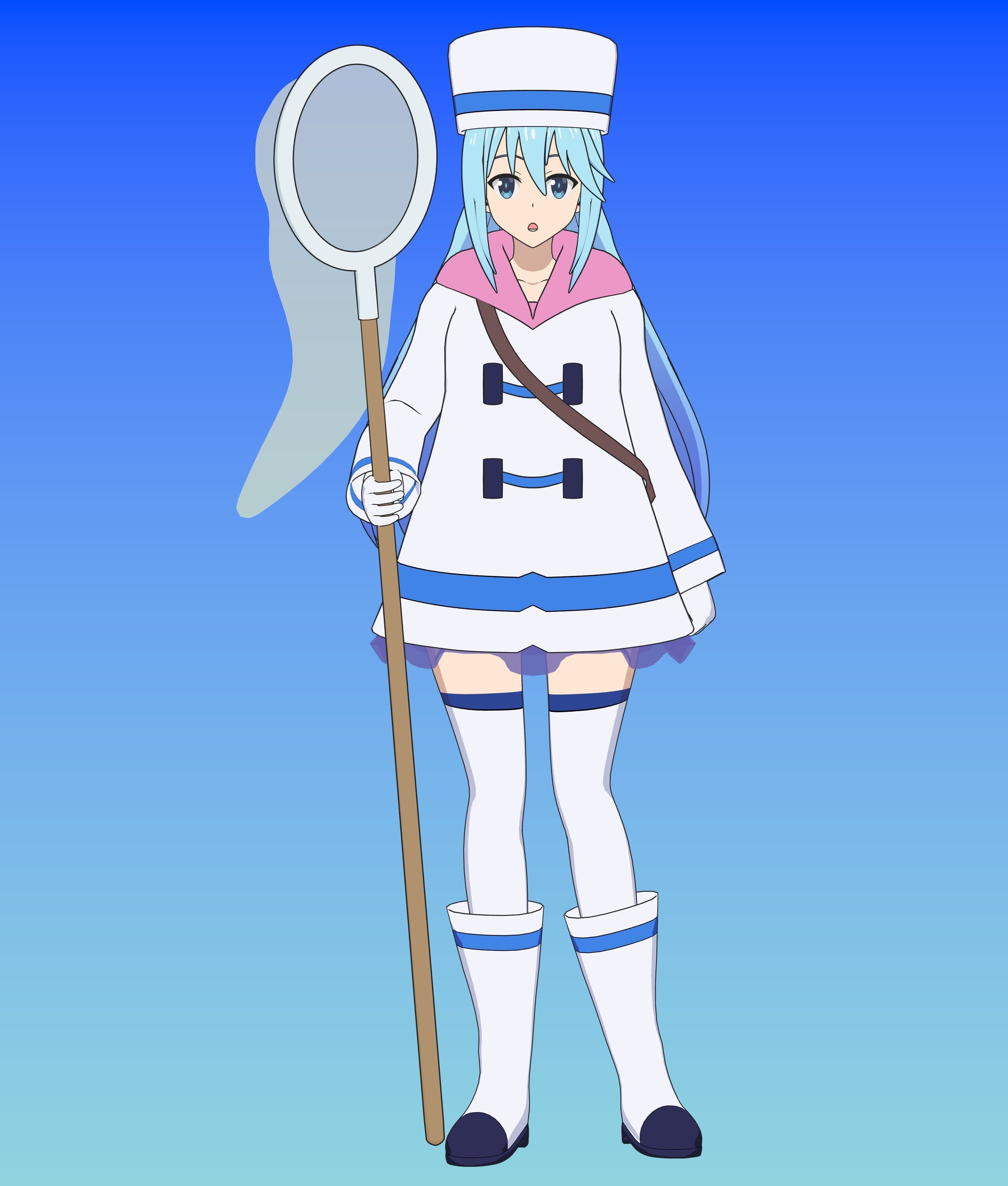 Pack Aqua Goddess - Konosuba - 3D Model Blender Low-poly 3D model_5
