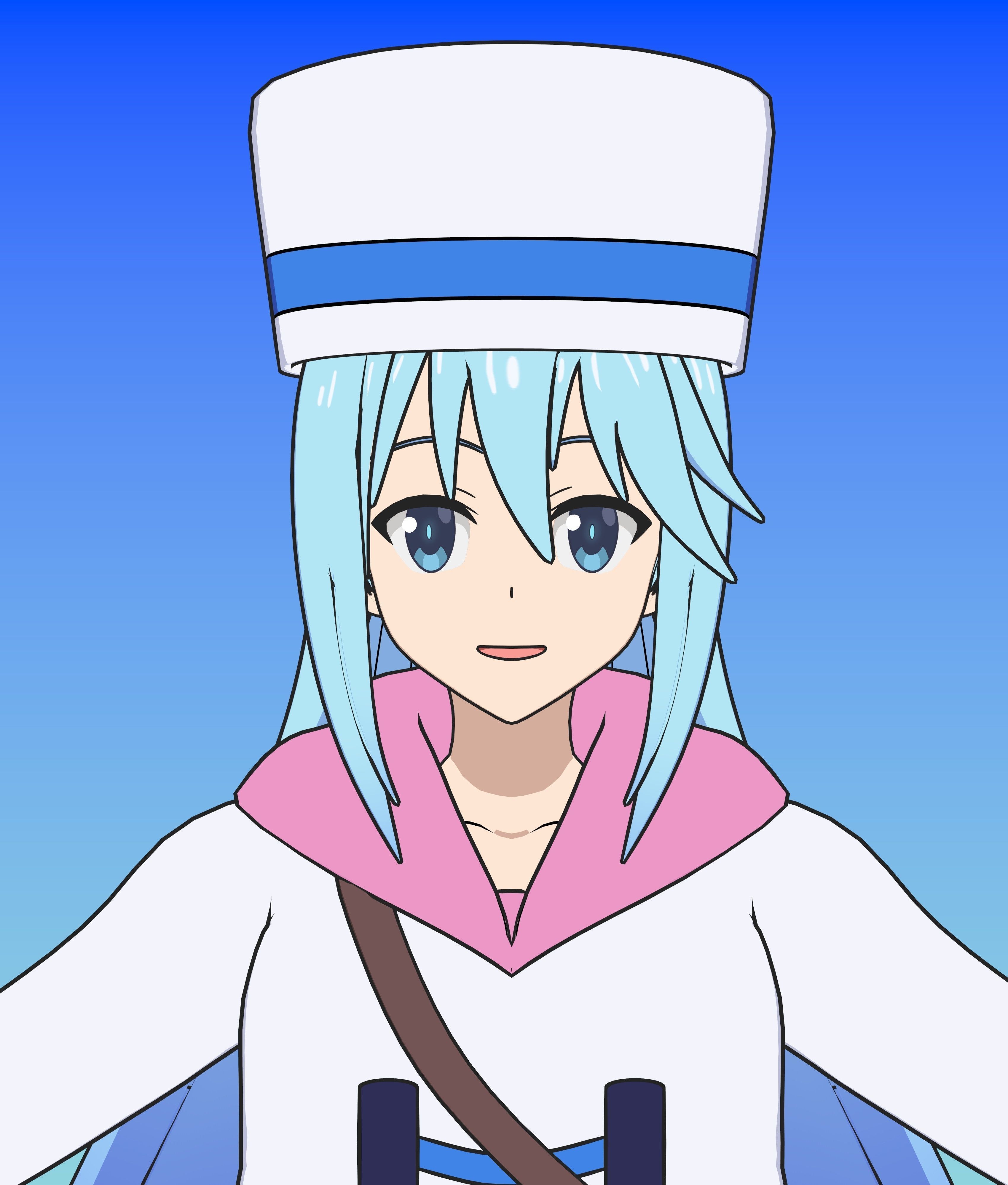 Pack Aqua Goddess - Konosuba - 3D Model Blender Low-poly 3D model_11