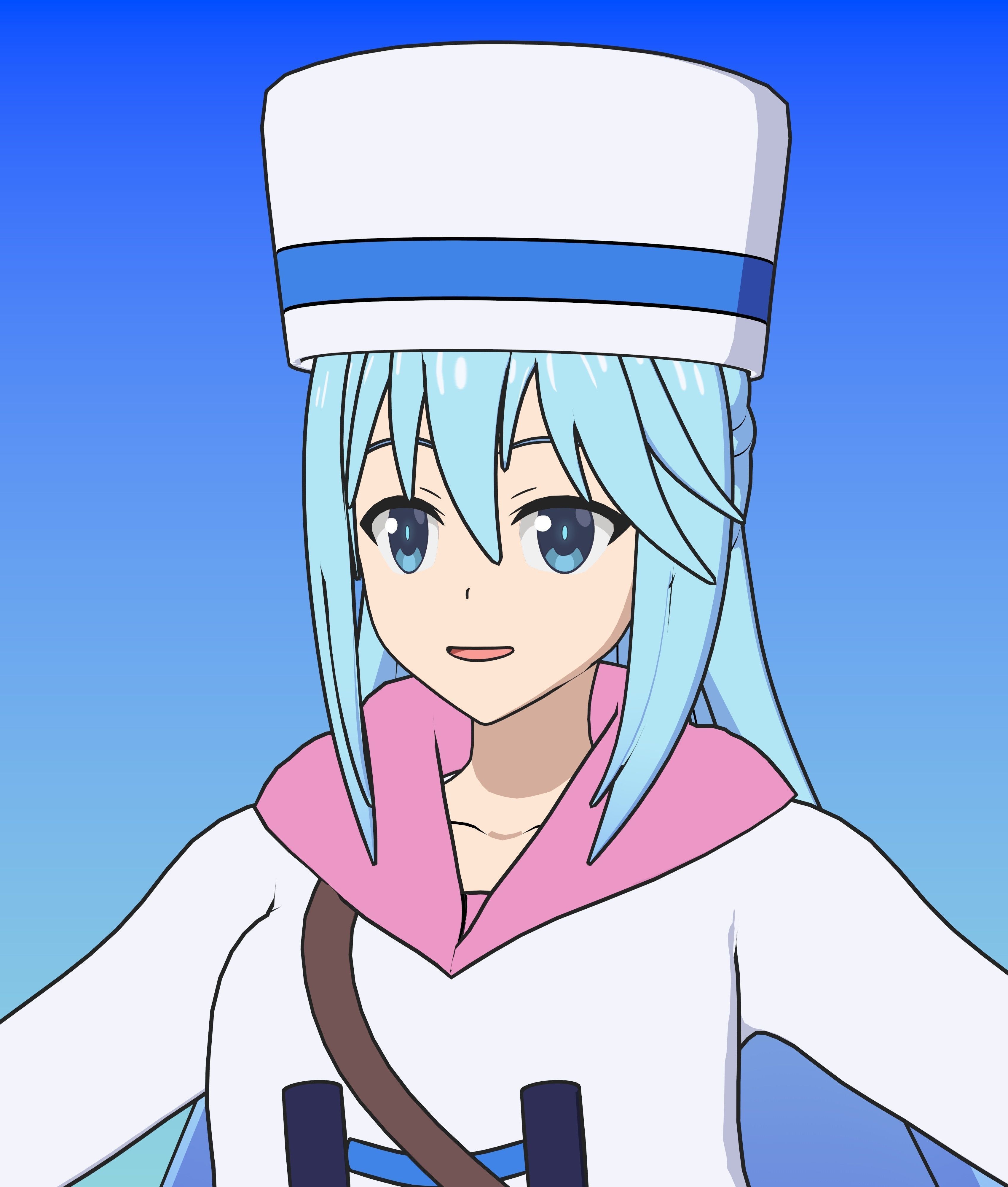 Pack Aqua Goddess - Konosuba - 3D Model Blender Low-poly 3D model_12