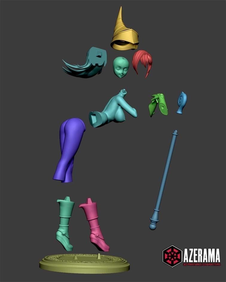 DARK MAGICIAN GIRL NSFW - STL READY FOR 3D PRINTING 3D print model_3