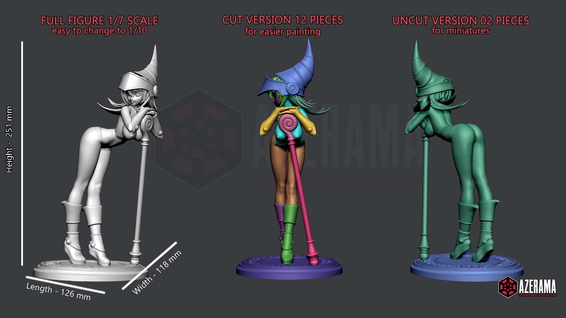DARK MAGICIAN GIRL NSFW - STL READY FOR 3D PRINTING 3D print model_1