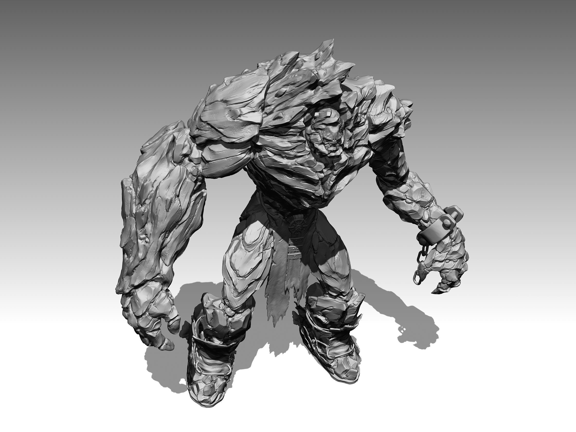 Ice Rock Creature 3D model_4