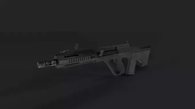 Sci-fi STEYR AUG A3 Low-poly 3D model