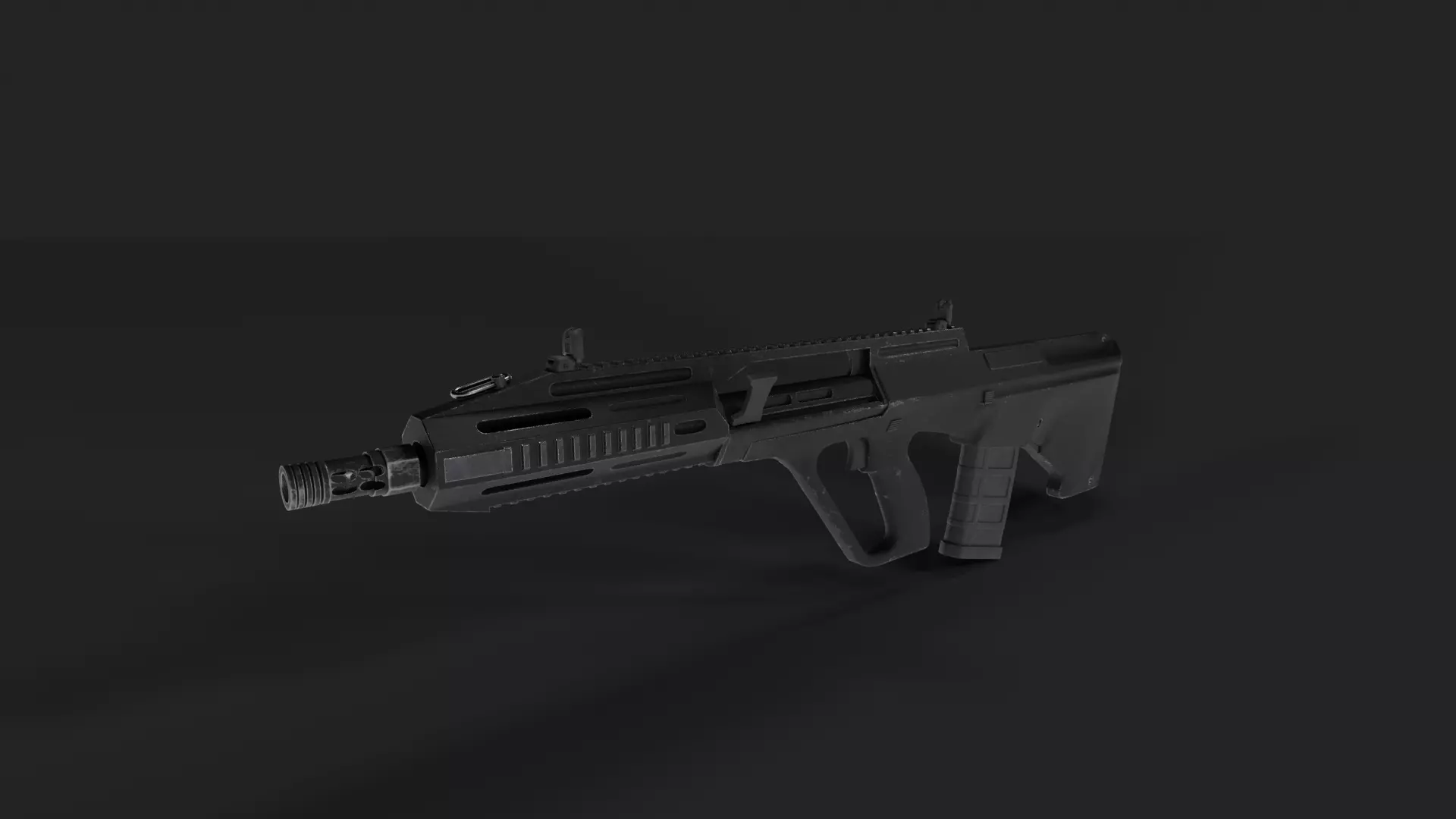 Sci-fi STEYR AUG A3 Low-poly 3D model_0