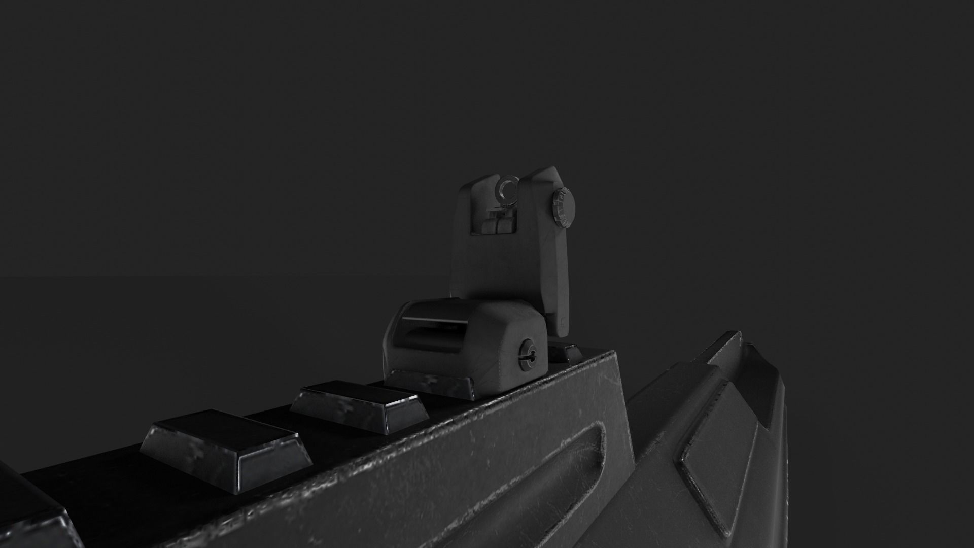 Sci-fi STEYR AUG A3 Low-poly 3D model_7