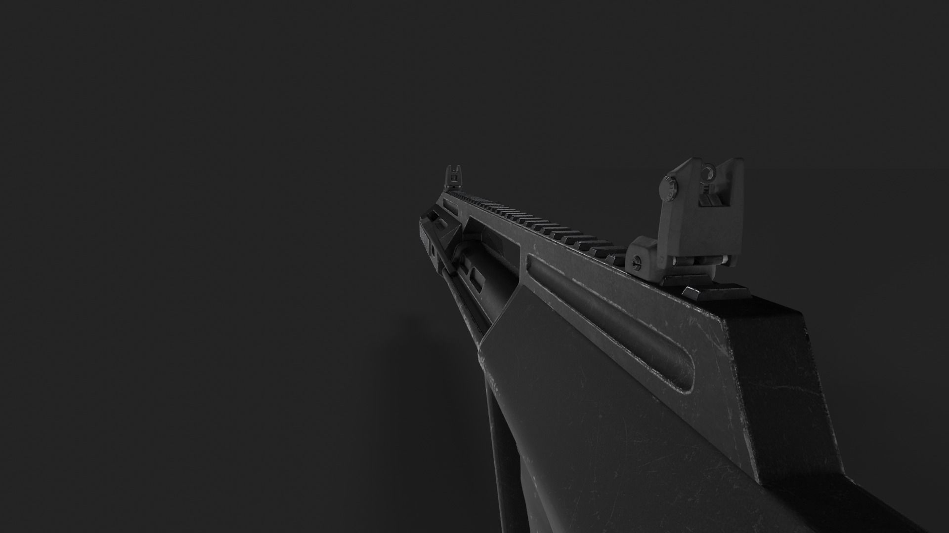 Sci-fi STEYR AUG A3 Low-poly 3D model_3