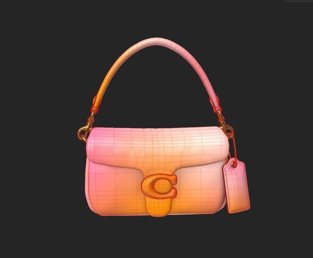 BAG-PILLOW TABBY SHOULDER  Low-poly 3D model_14