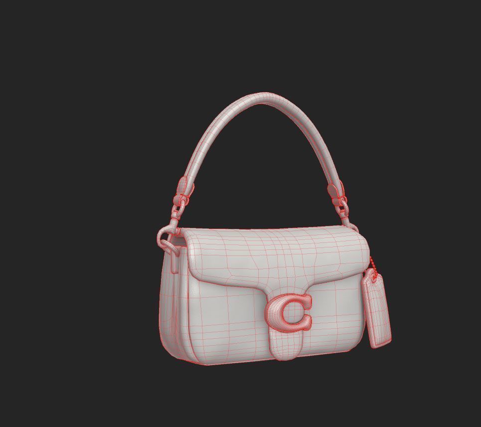 BAG-PILLOW TABBY SHOULDER  Low-poly 3D model_12