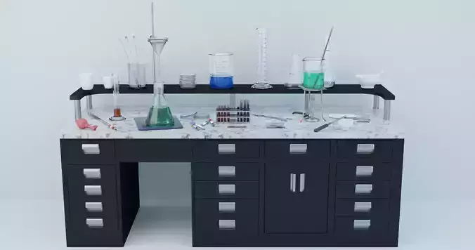 Laboratory Equipment  Material de laboratorio 3D model