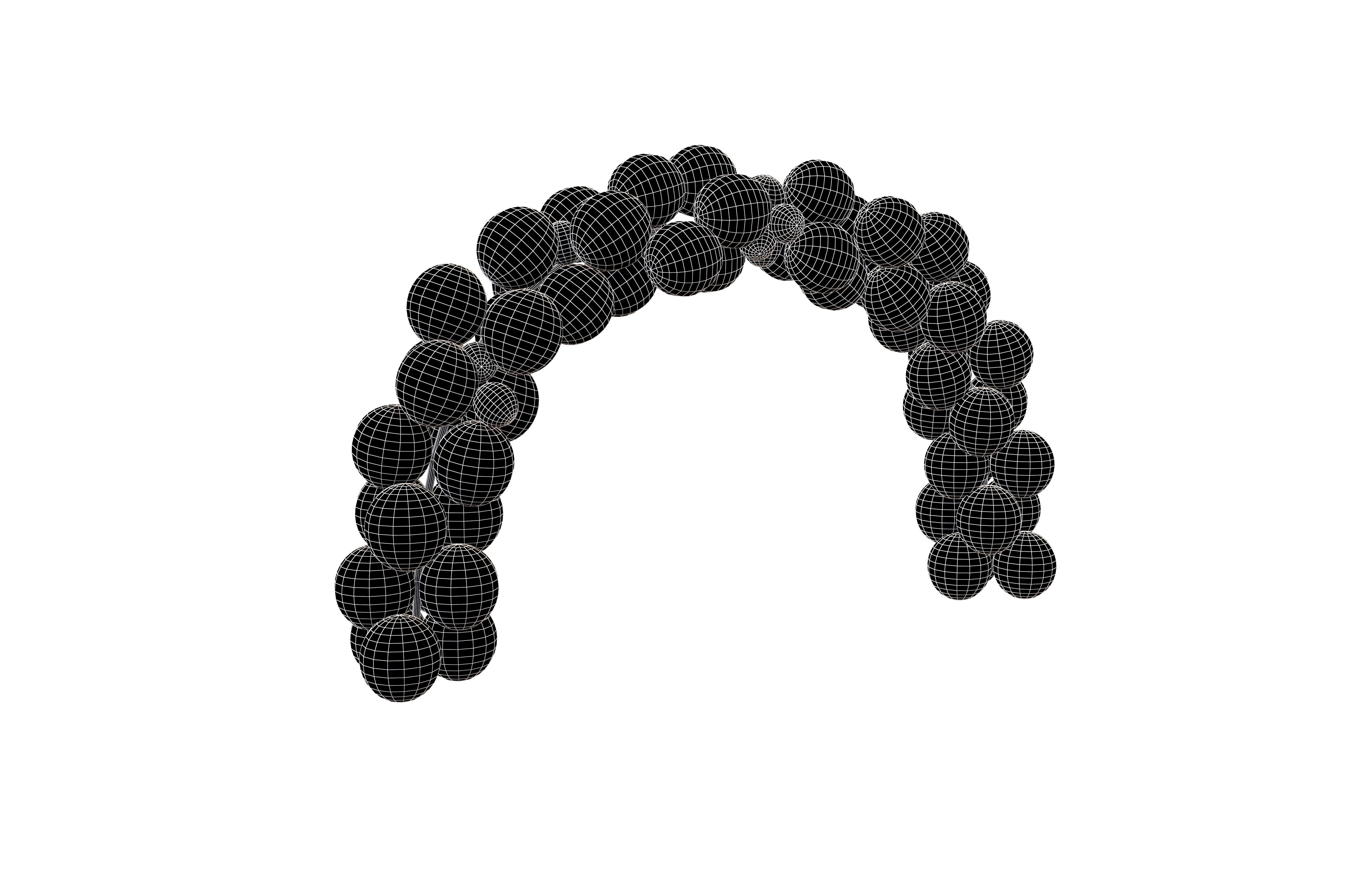 Carnival Balloon Garland V1 001 Low-poly 3D model_7