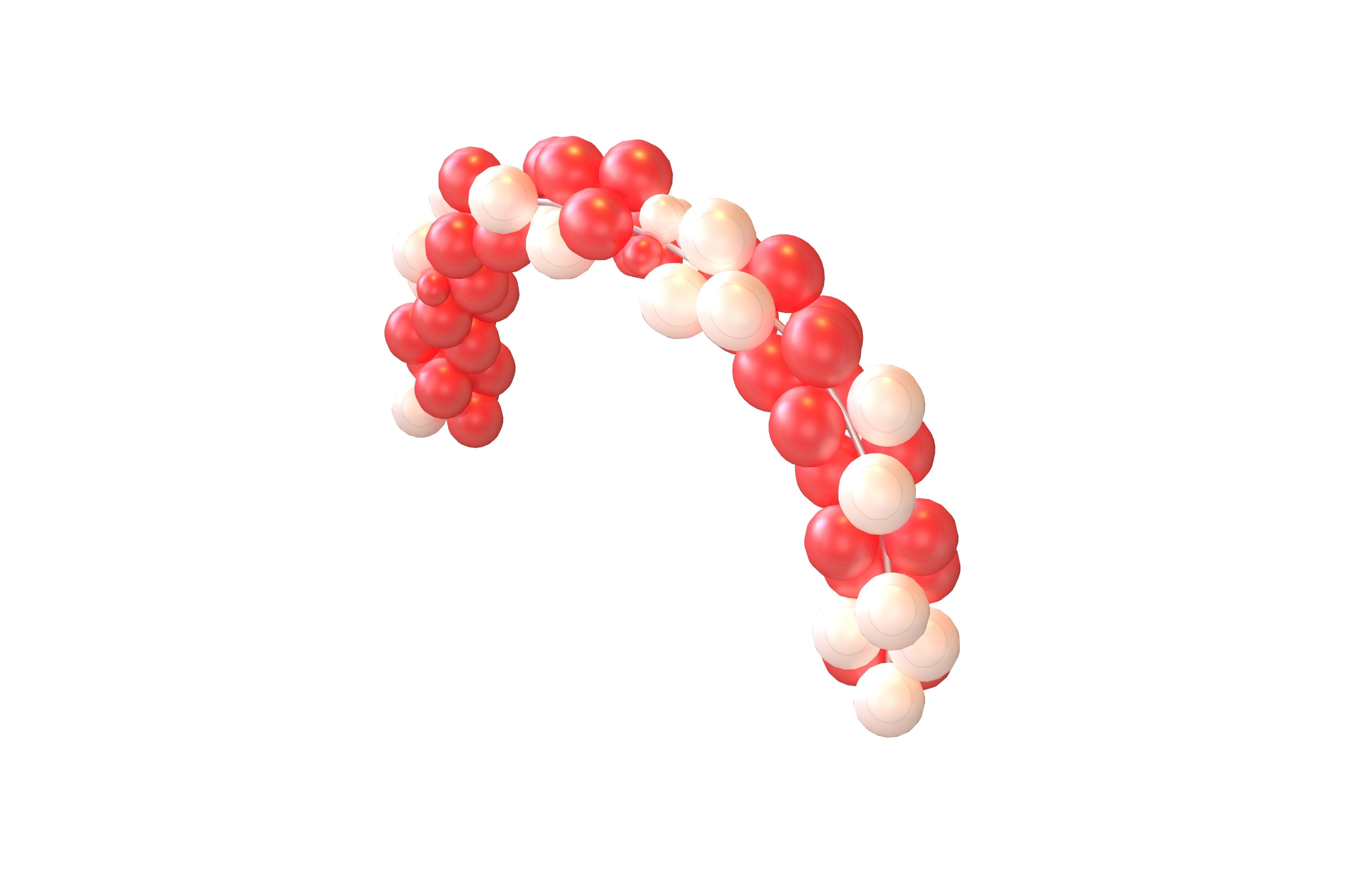 Carnival Balloon Garland V1 001 Low-poly 3D model_2