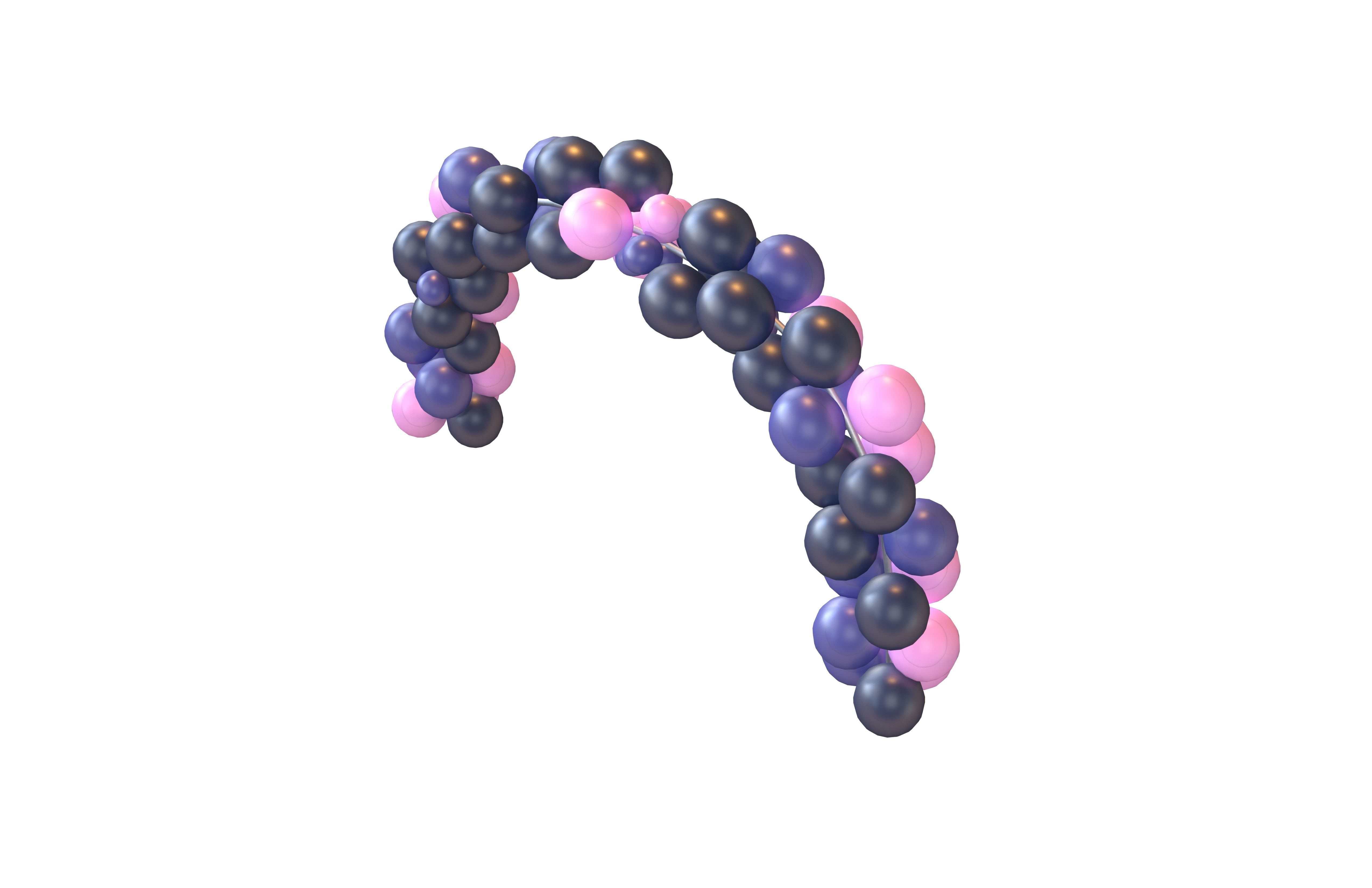 Carnival Balloon Garland V1 004 Low-poly 3D model_3