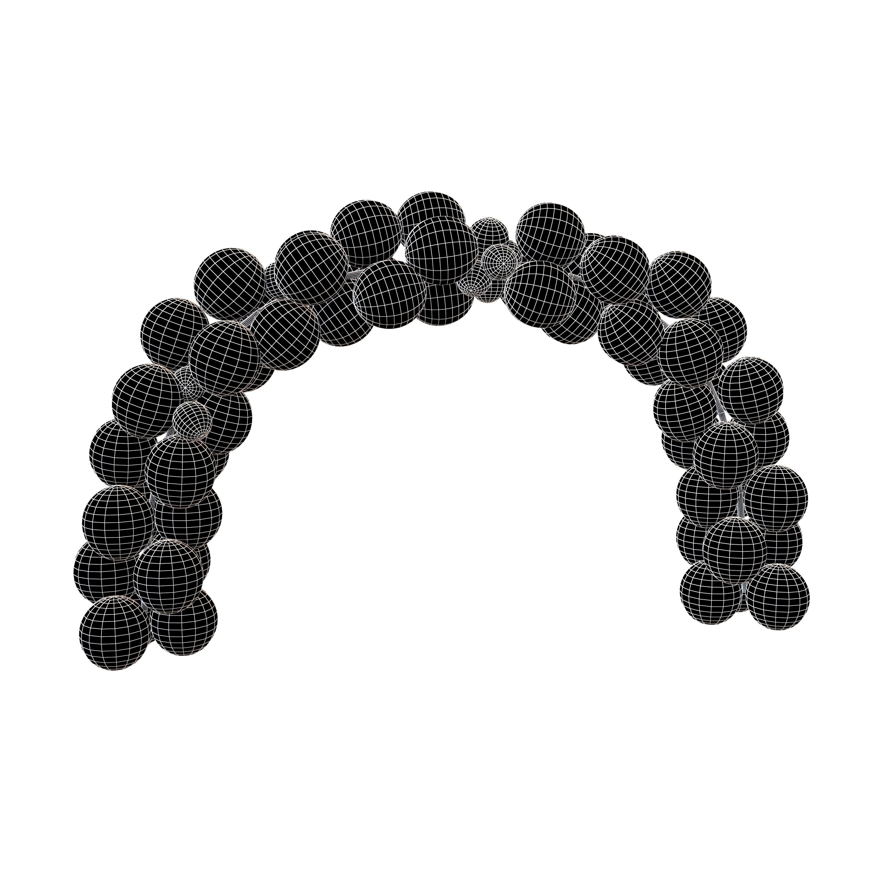 Carnival Balloon Garland V1 005 Low-poly 3D model_6