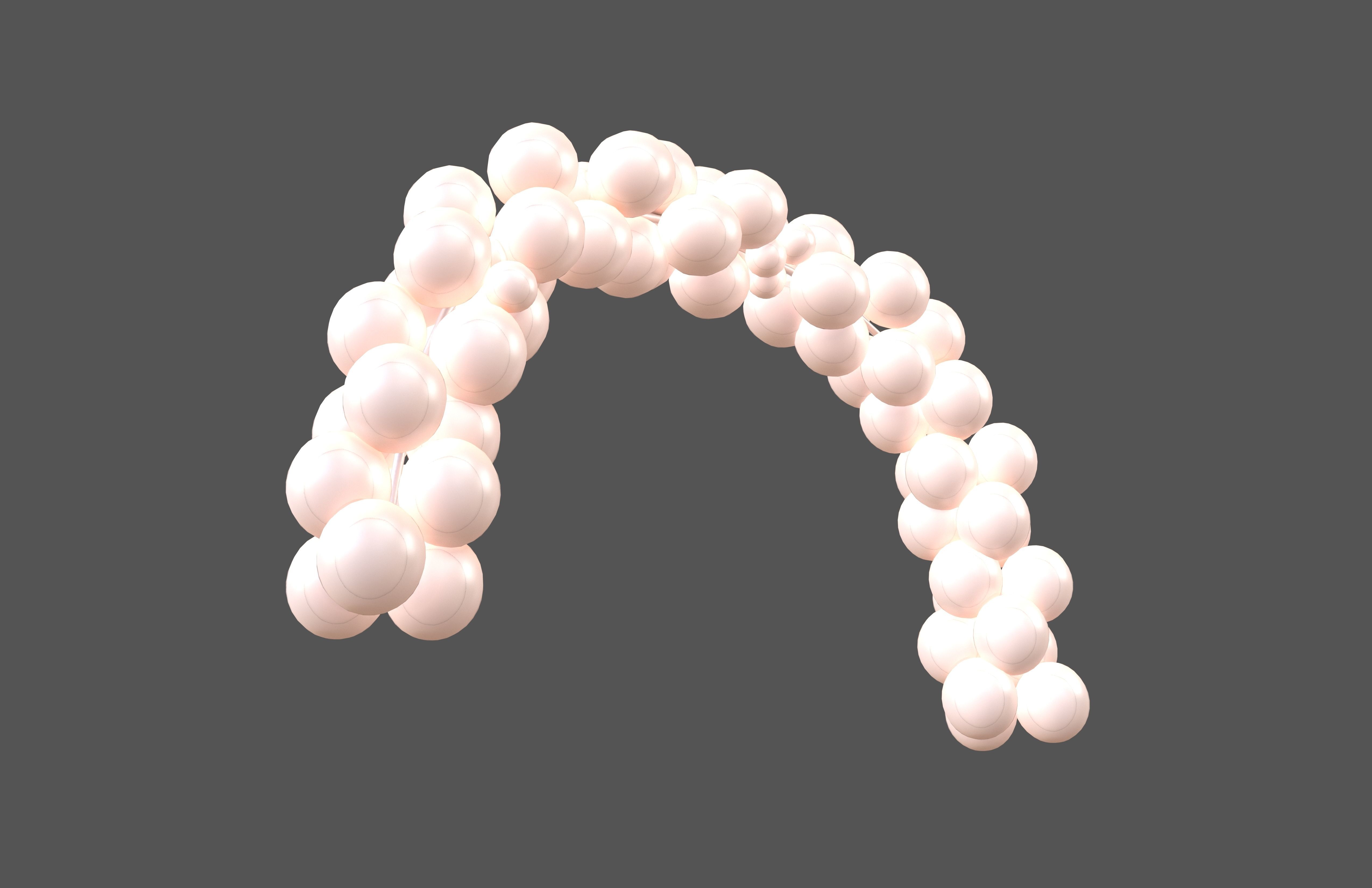 Carnival Balloon Garland V1 005 Low-poly 3D model_1