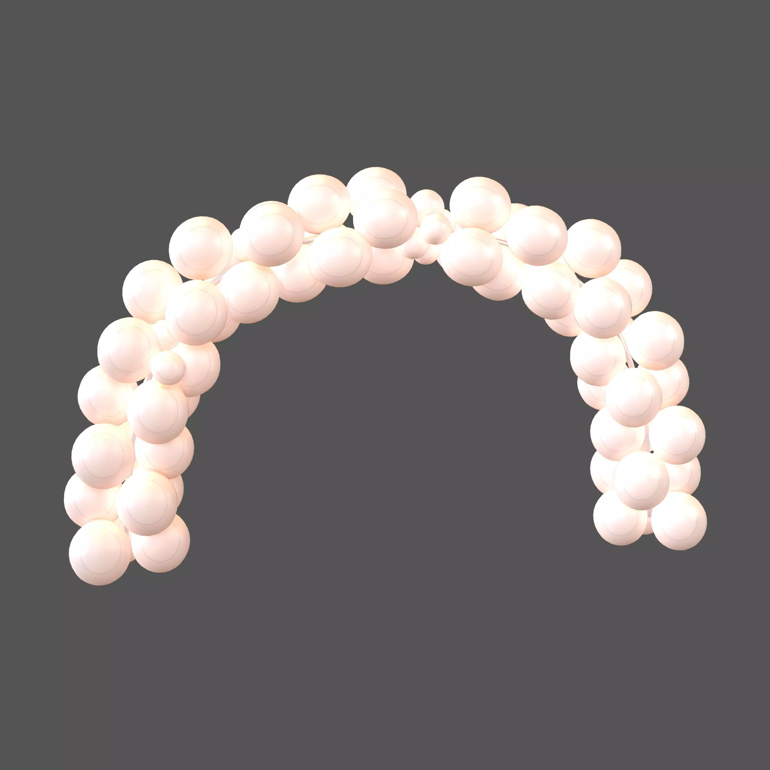 Carnival Balloon Garland V1 005 Low-poly 3D model_0