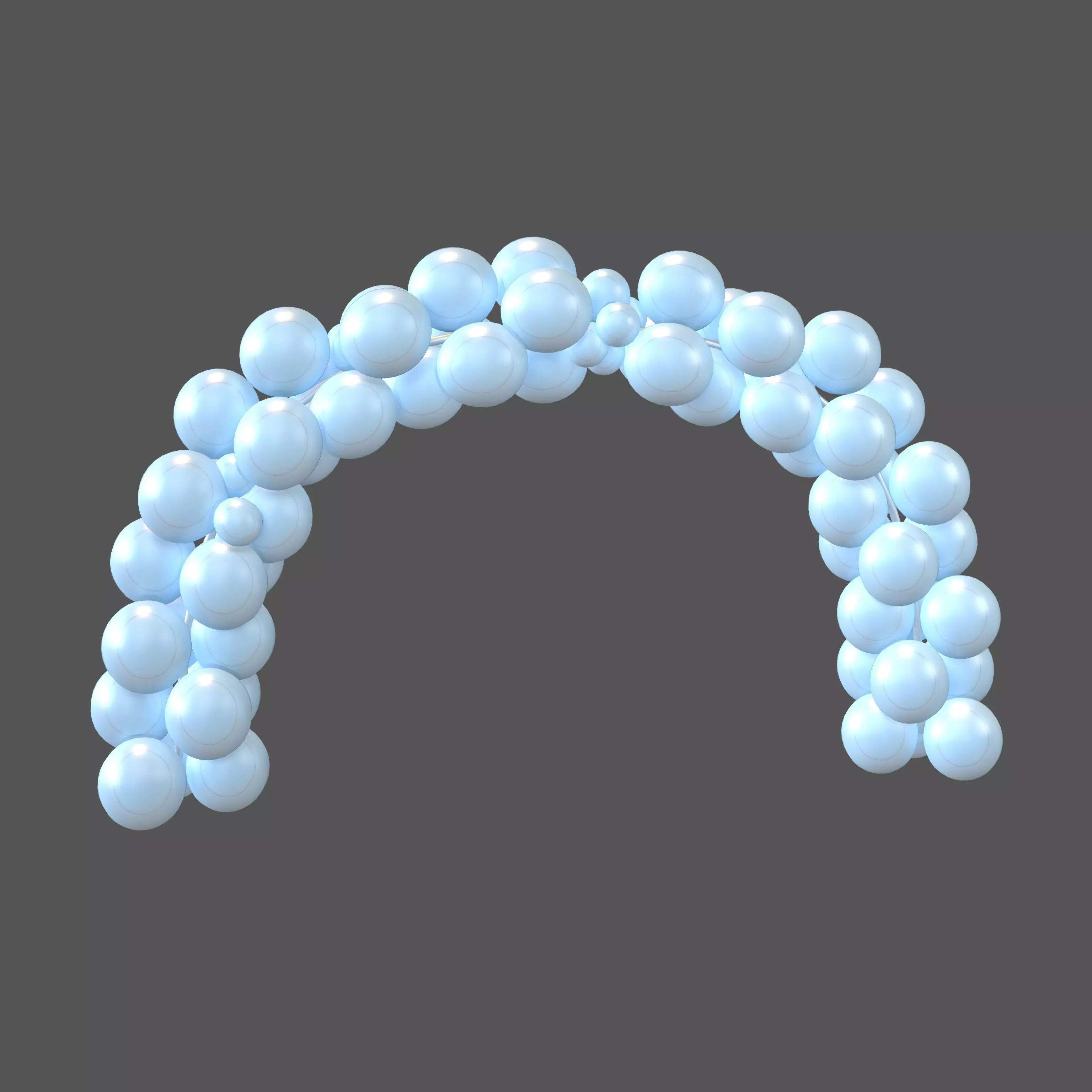 Carnival Balloon Garland V1 007 Low-poly 3D model_0