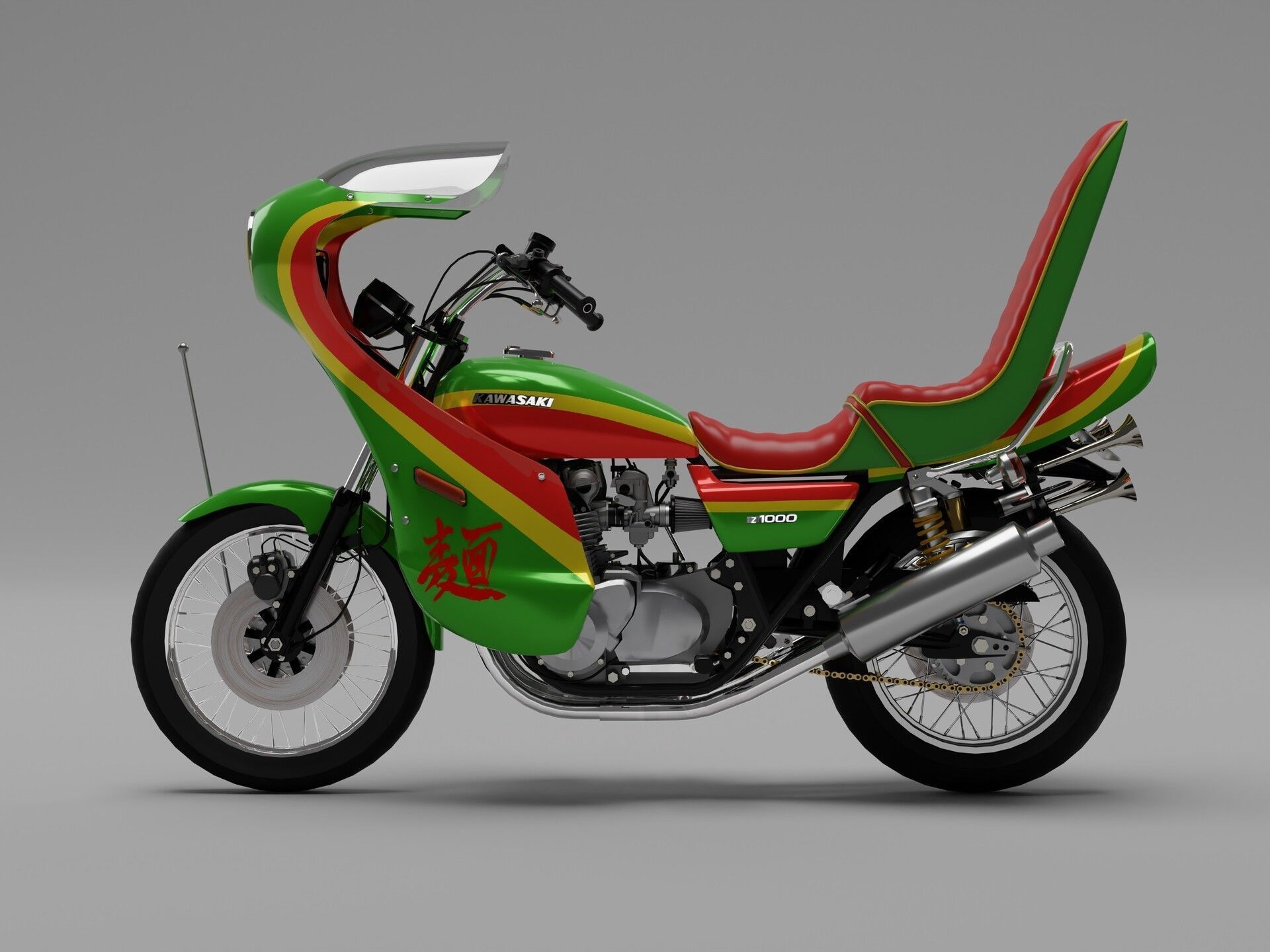 Kz1000a Bosozoku Style 3D model_4