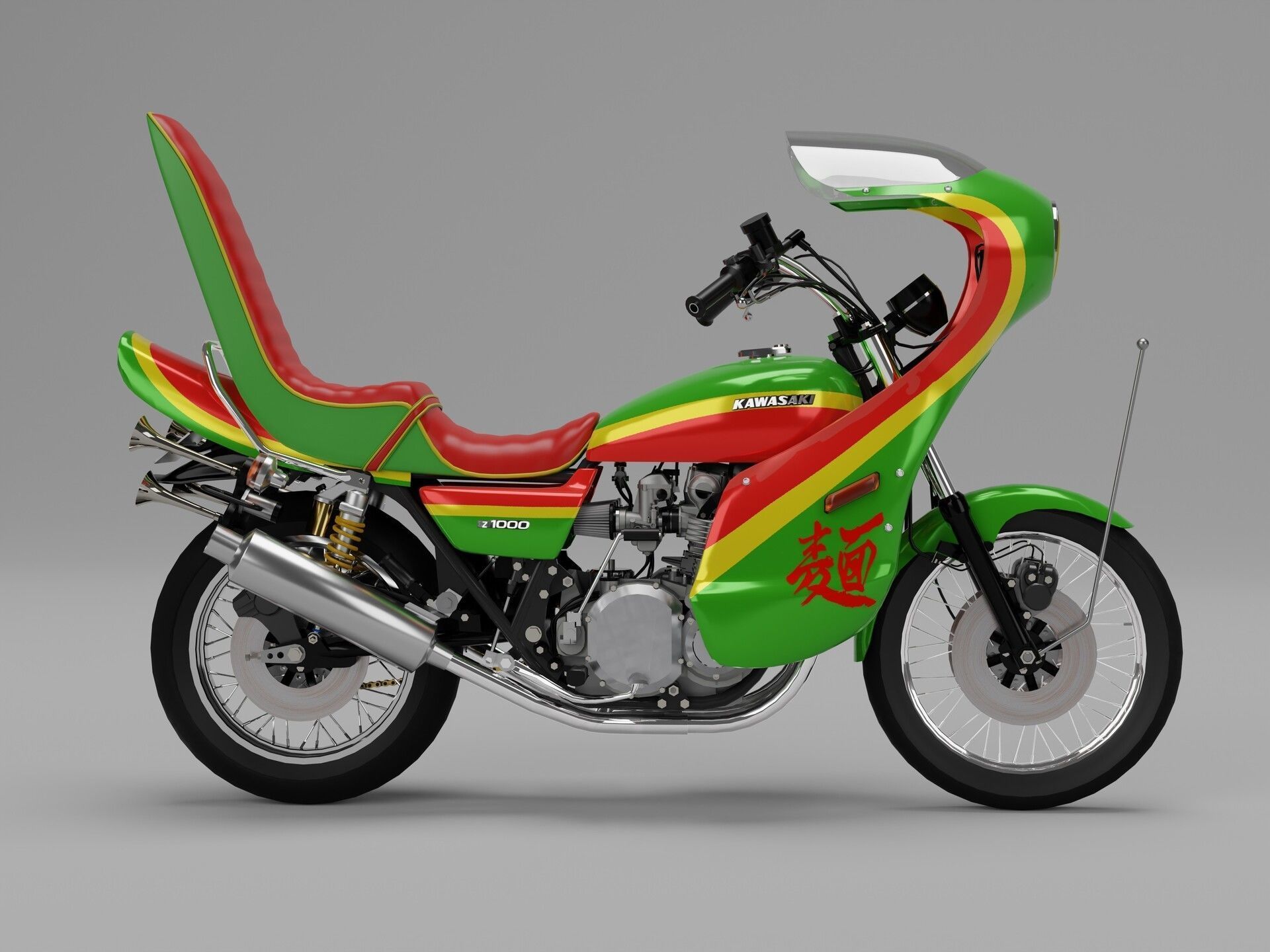 Kz1000a Bosozoku Style 3D model_3