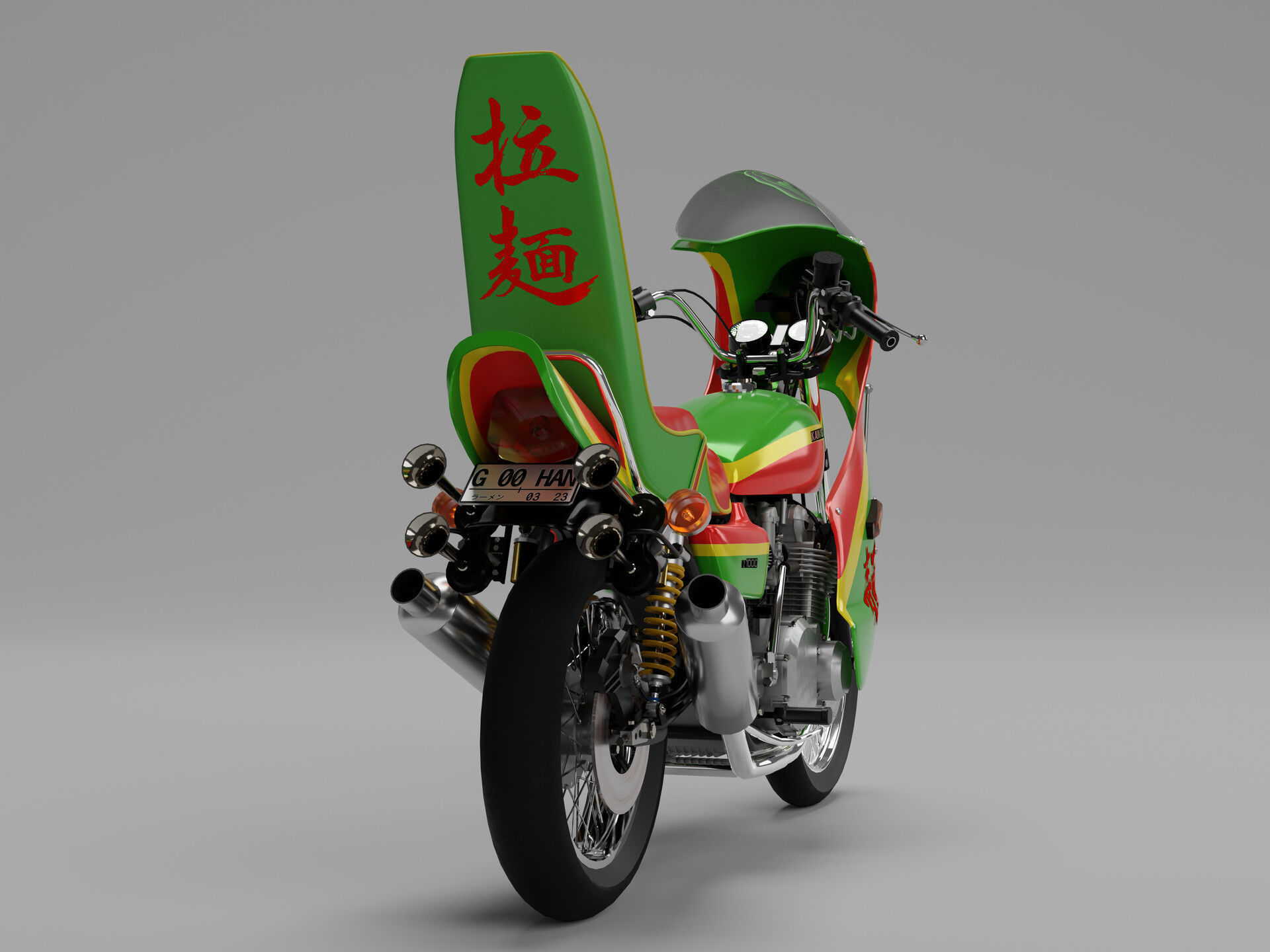 Kz1000a Bosozoku Style 3D model_2