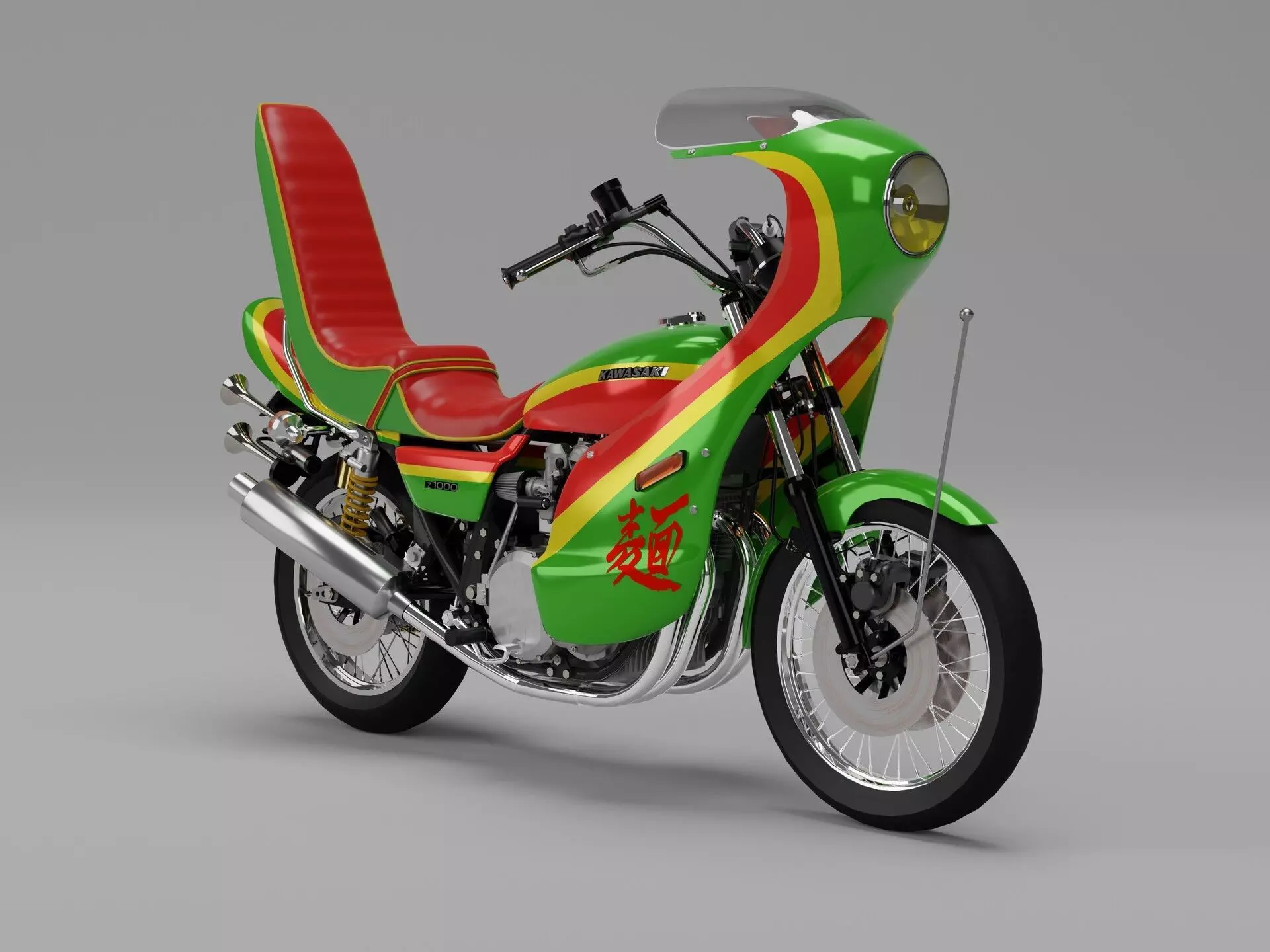 Kz1000a Bosozoku Style 3D model_0