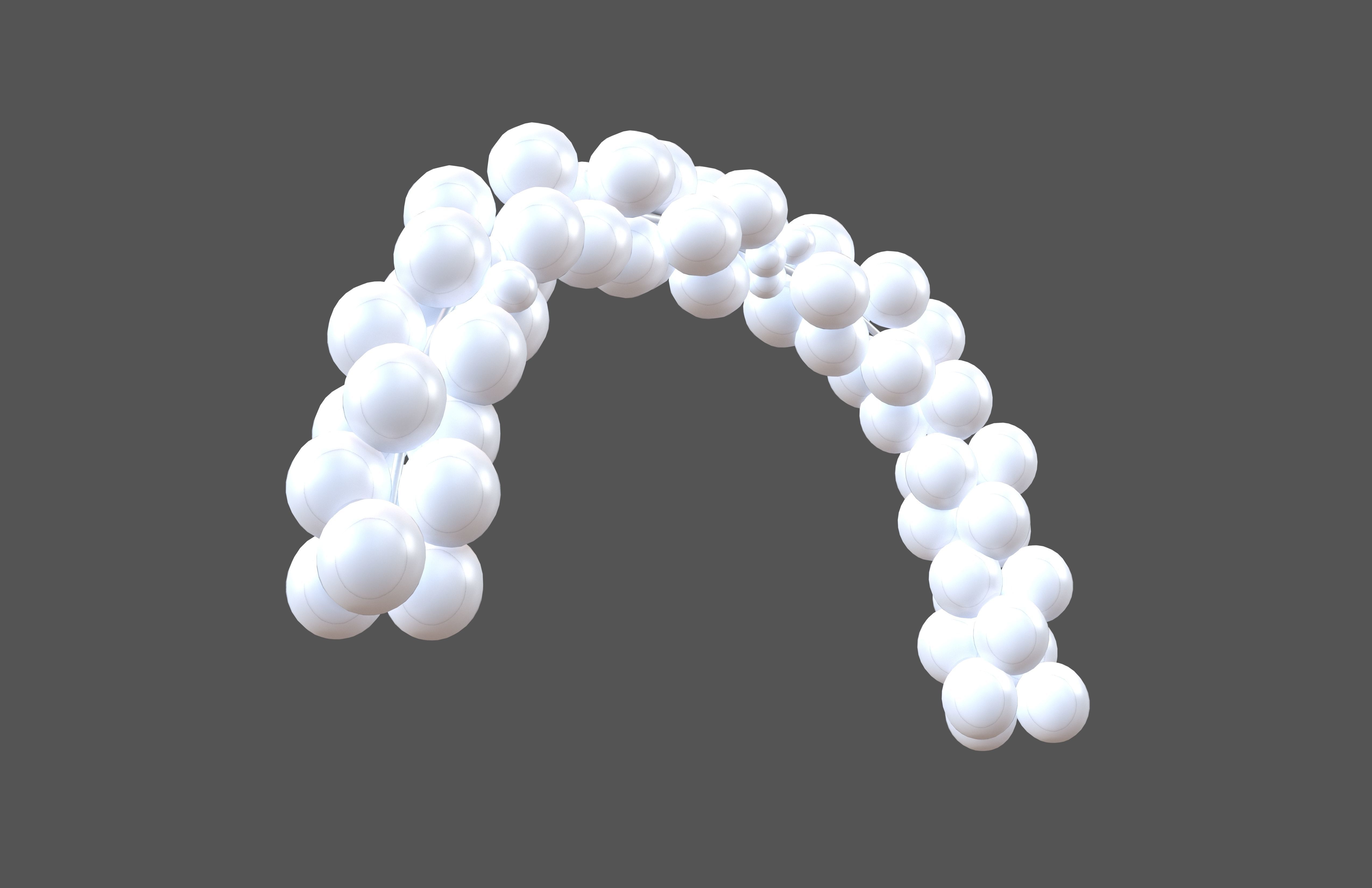 Carnival Balloon Garland V1 008 Low-poly 3D model_3
