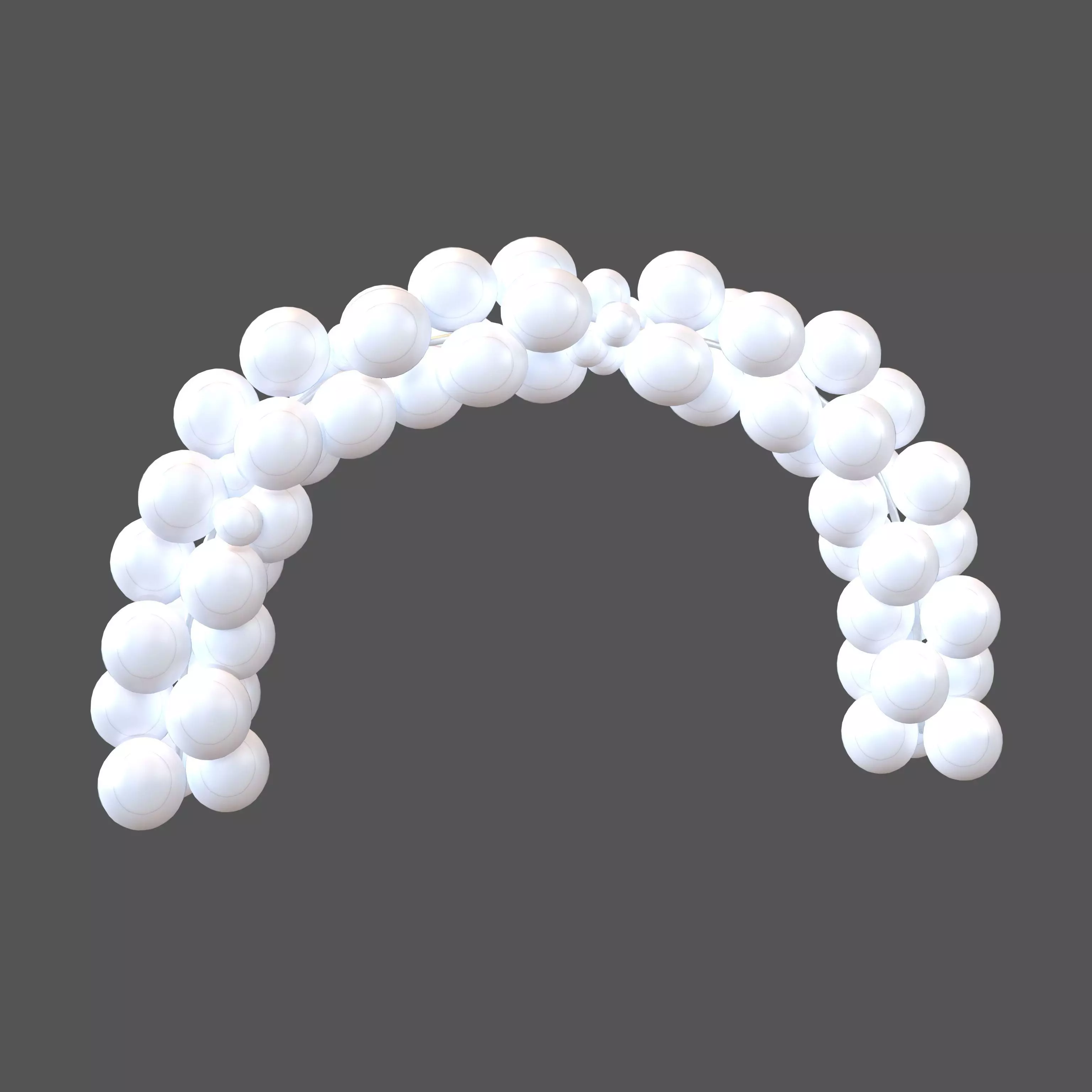 Carnival Balloon Garland V1 008 Low-poly 3D model_0