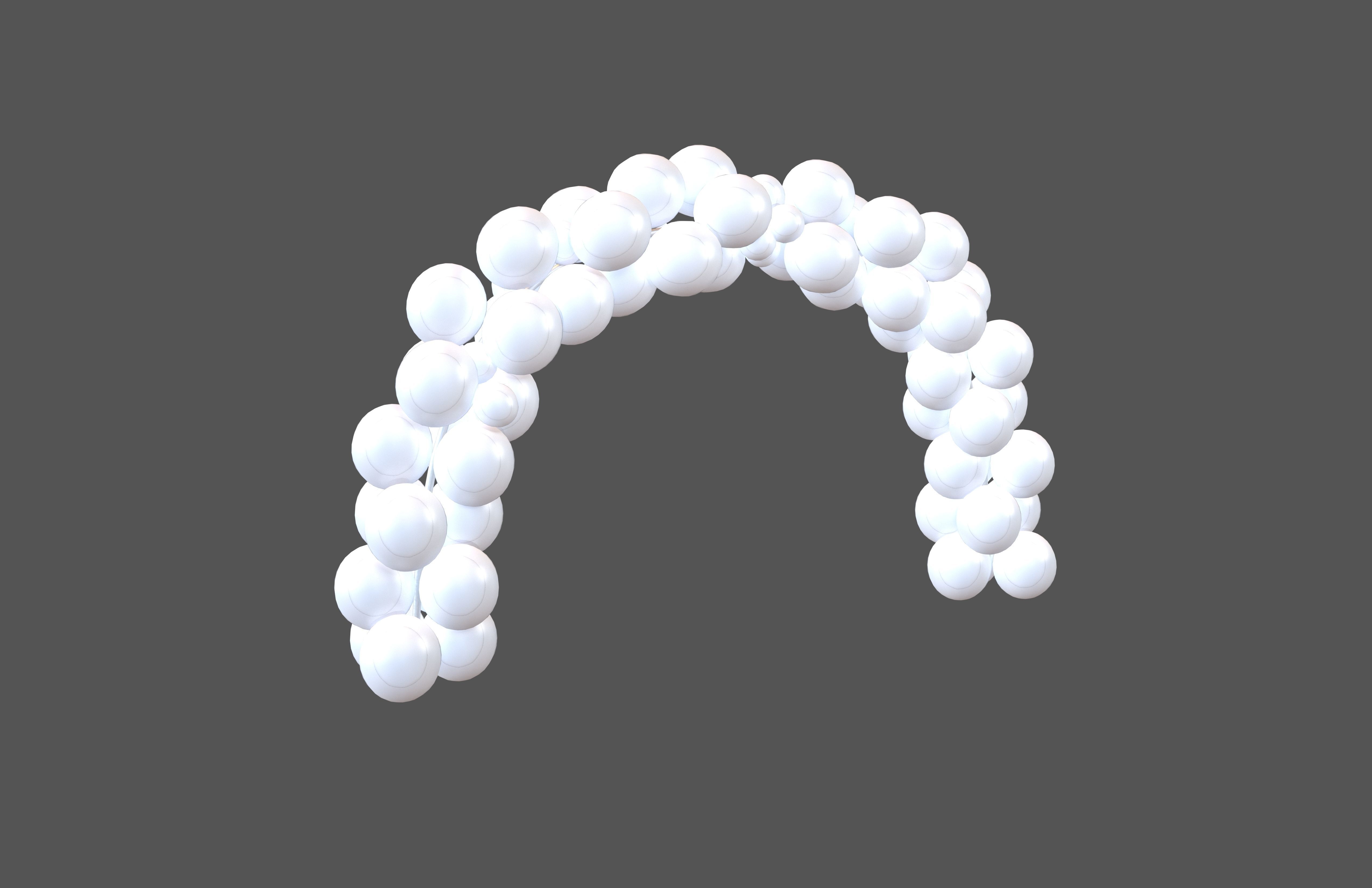 Carnival Balloon Garland V1 008 Low-poly 3D model_1